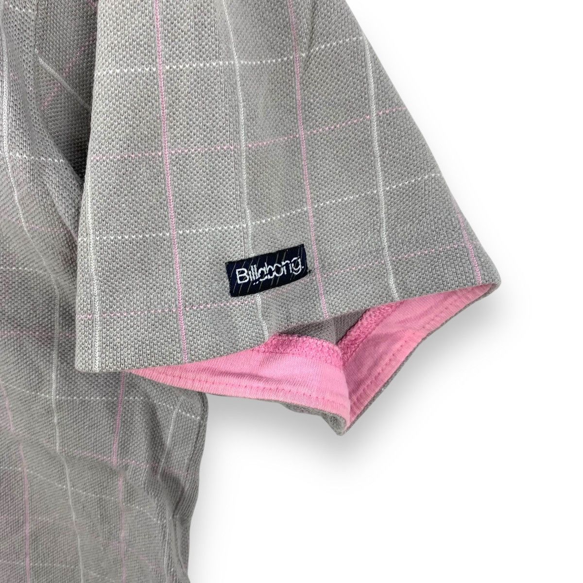 Billabong Vintage BILLABONG SURF Y2K Pink Layer Tartan Checks Polo Tee Size US M / EU 48-50 / 2 - 4 Thumbnail