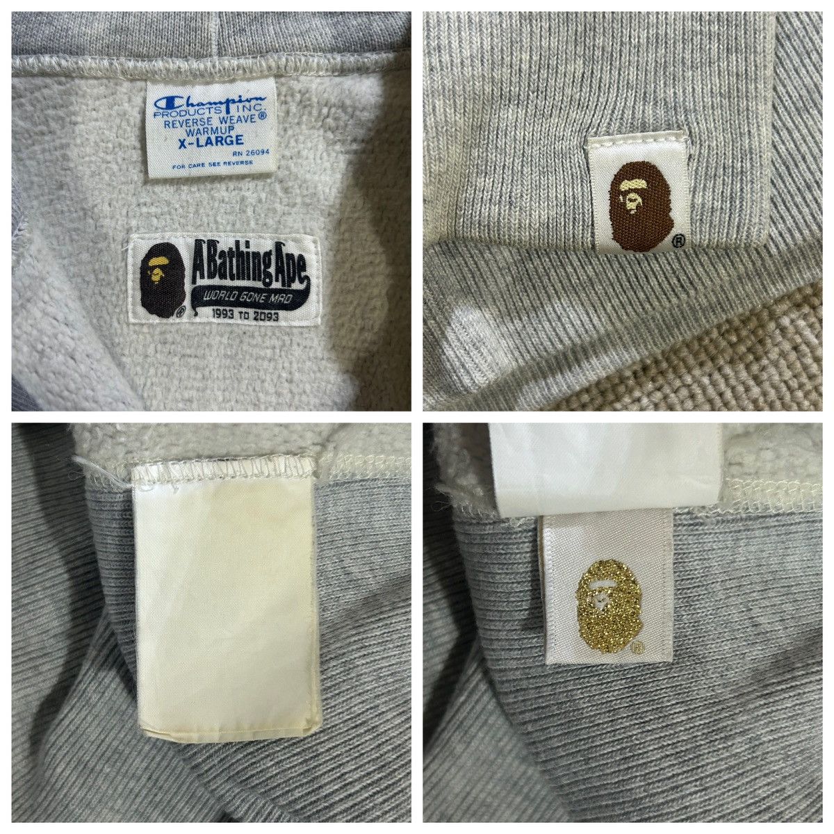 Bape × Champion Bape x Champion Zip Hoodie Size US XL / EU 56 / 4 - 9 Thumbnail