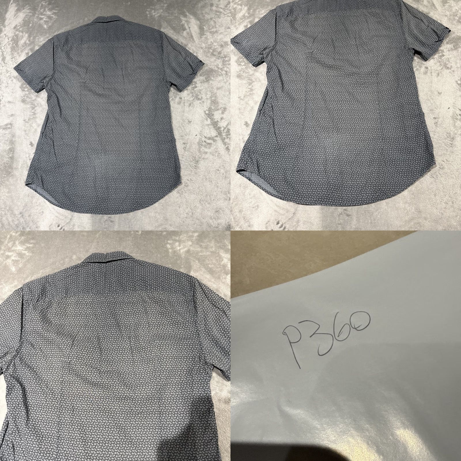 John Varvatos John Varvatos USA Shirt Mens M Blue Button Up Short Sleeve AOP Geometric Pattern Geometric Size US M / EU 48-50 / 2 - 8 Thumbnail
