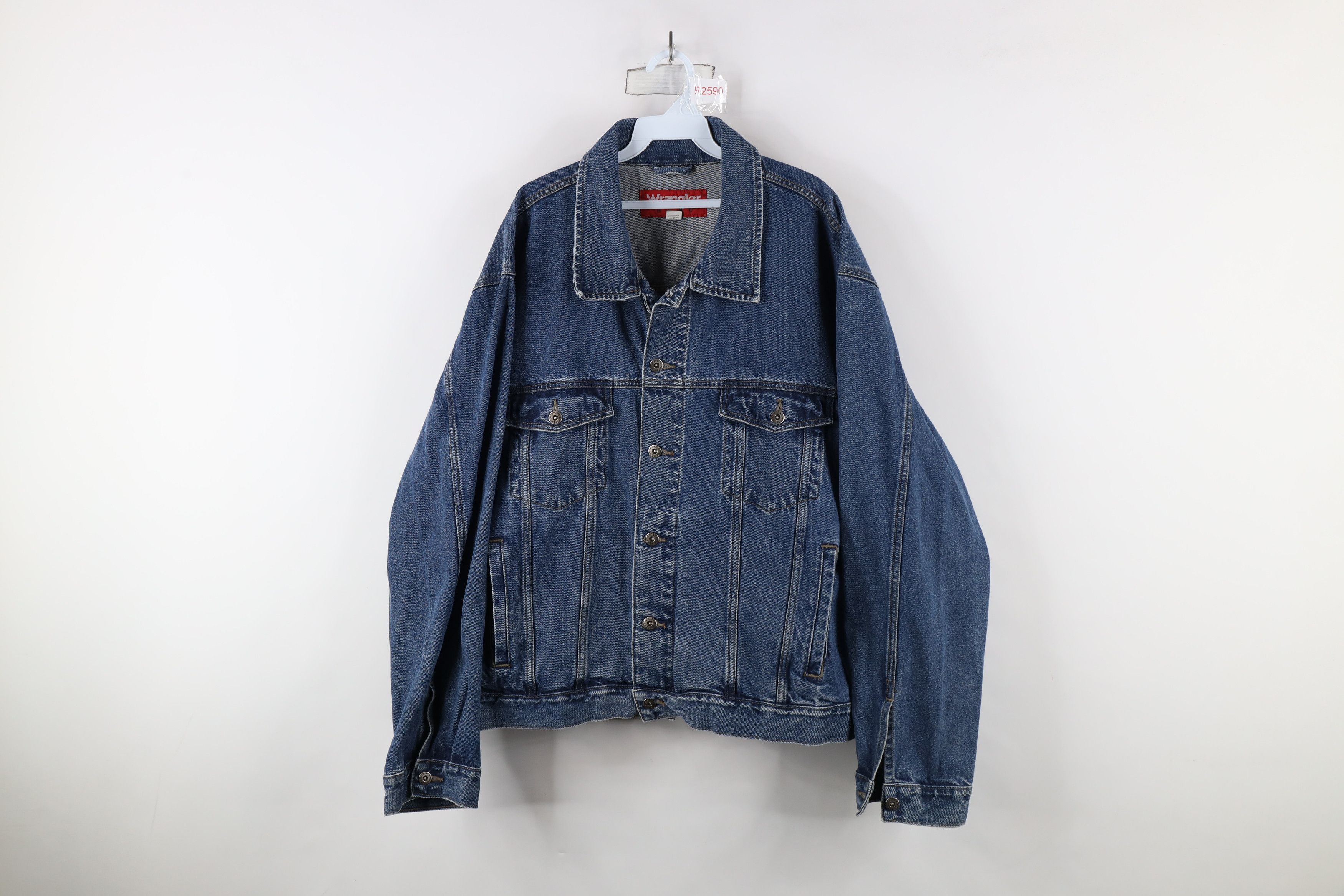 Vintage × Wrangler Vintage Wrangler Denim Jean Trucker Jacket Blue Cotton Size US XXL / EU 58 / 5 - 1 Thumbnail