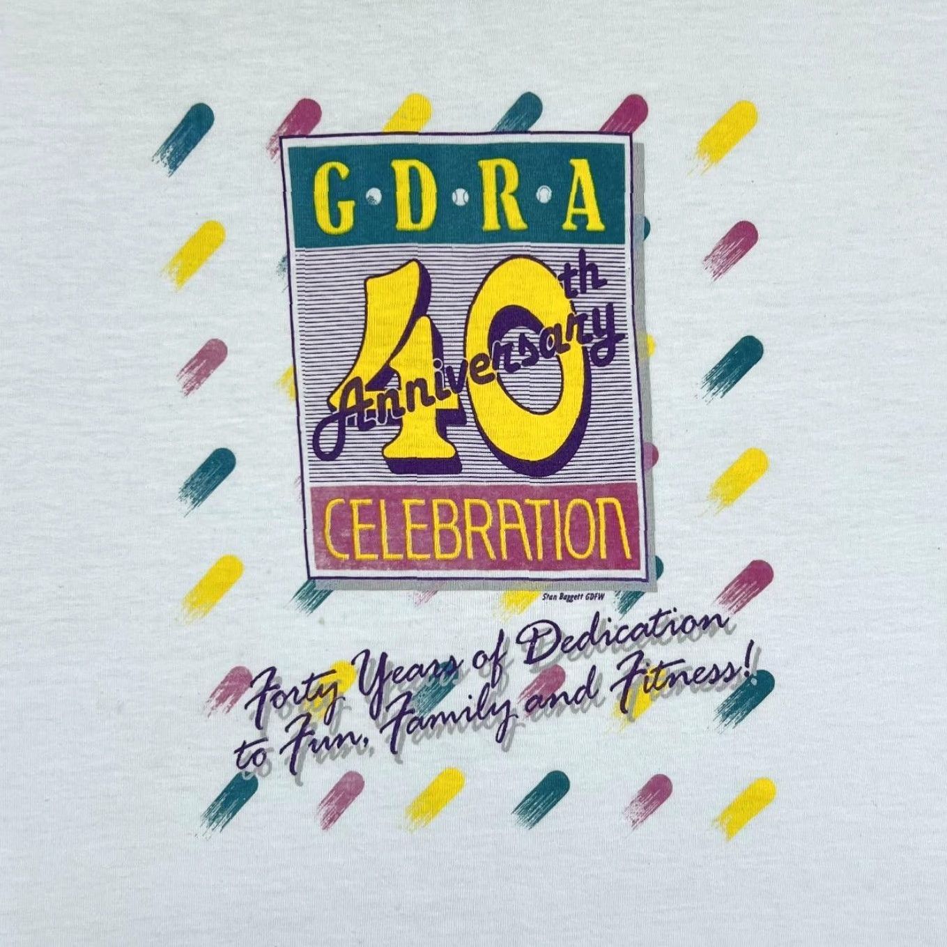 Vintage VINTAGE 80's GDRA CELEBRATION "40th Anniversary" Single Stitch T-Shirt White M Mens Graphic front 40th Anniversary 80s GDRA Souvenir Shirt Size US M / EU 48-50 / 2 - 2 Thumbnail