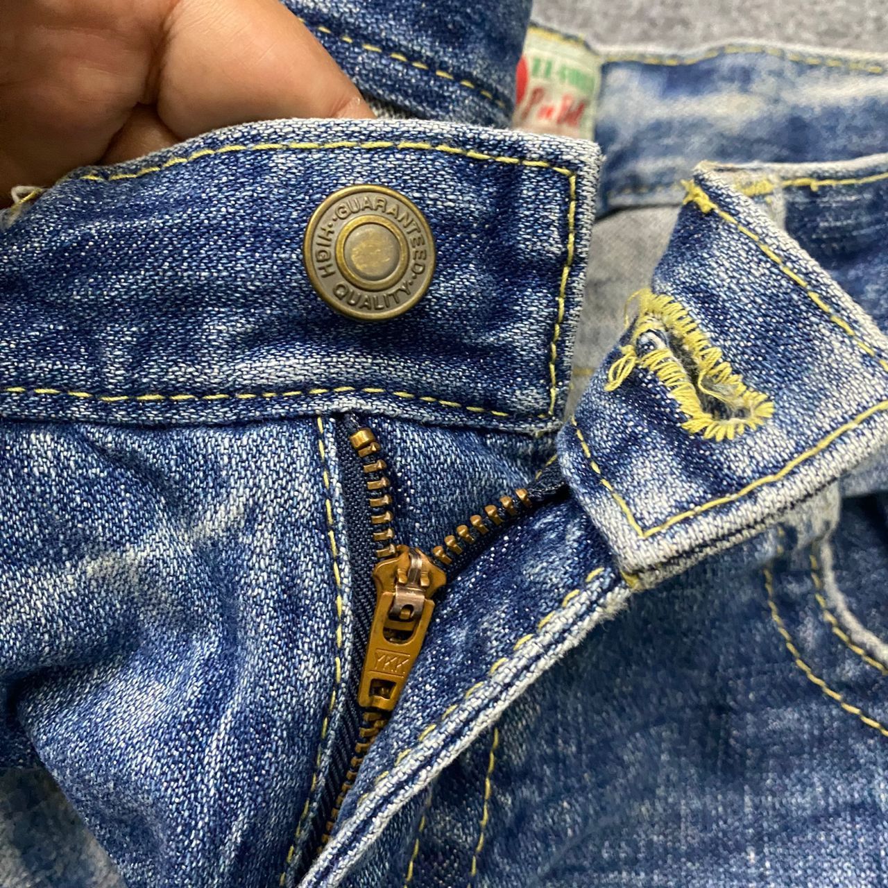 If Six Was Nine 💥Flare💥Vintage Ozz First Pikball Distressed Denim Size US 32 / EU 48 - 14 Thumbnail