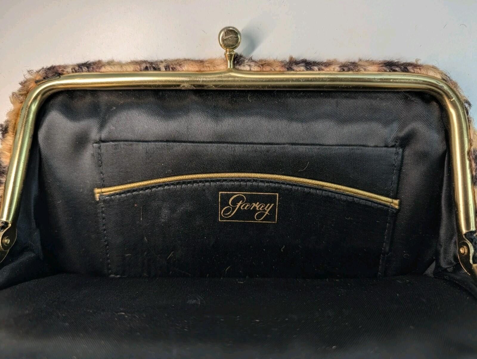 Grayers Vintage Garay Faux Fur Leopard Print Clutch Purse 60/70s USA Size ONE SIZE - 7 Thumbnail