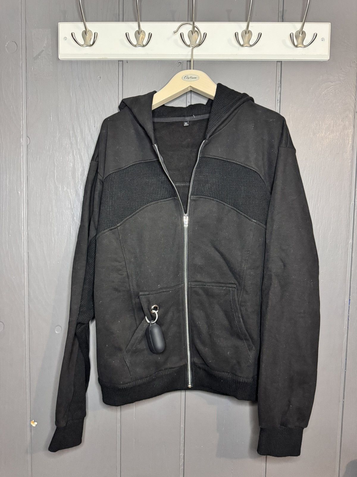 If Six Was Nine × Japanese Brand Rare waffle keychain hole hoodie Size US L / EU 52-54 / 3 - 4 Thumbnail