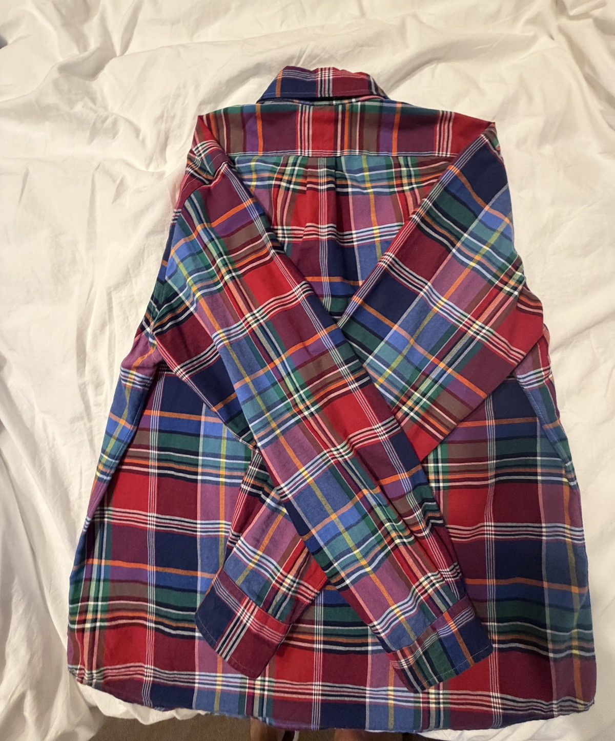 Polo Ralph Lauren Large Classic Fit Plaid Button Down Oxford Shirt Size US L / EU 52-54 / 3 - 13 Thumbnail
