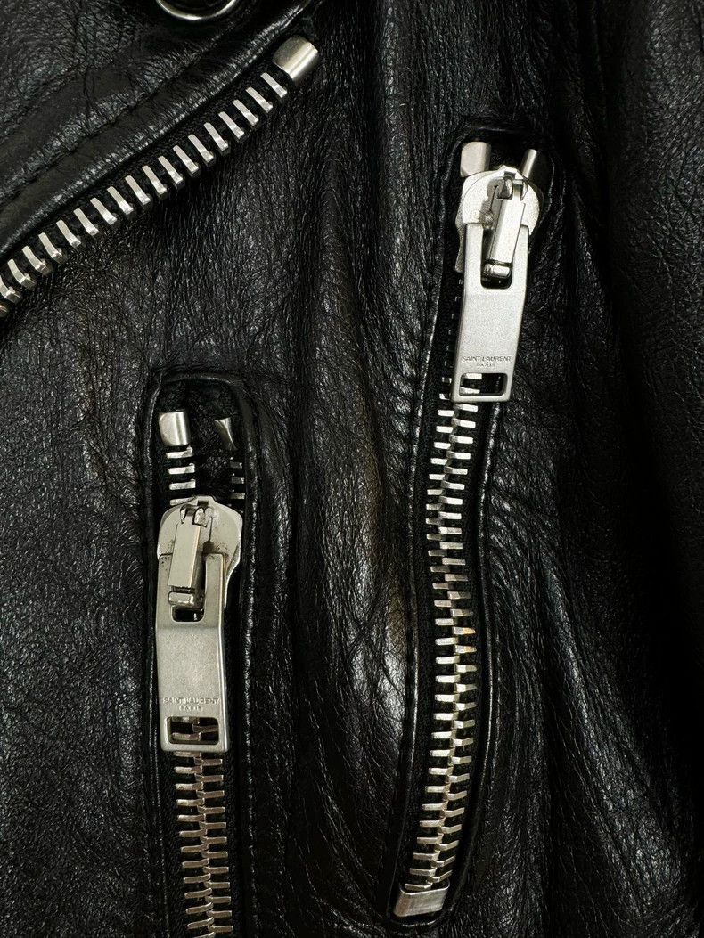 Saint Laurent Paris Saint Laurent Paris Saint Laurent Black Leather Jacket wit Size US S / EU 44-46 / 1 - 5 Thumbnail
