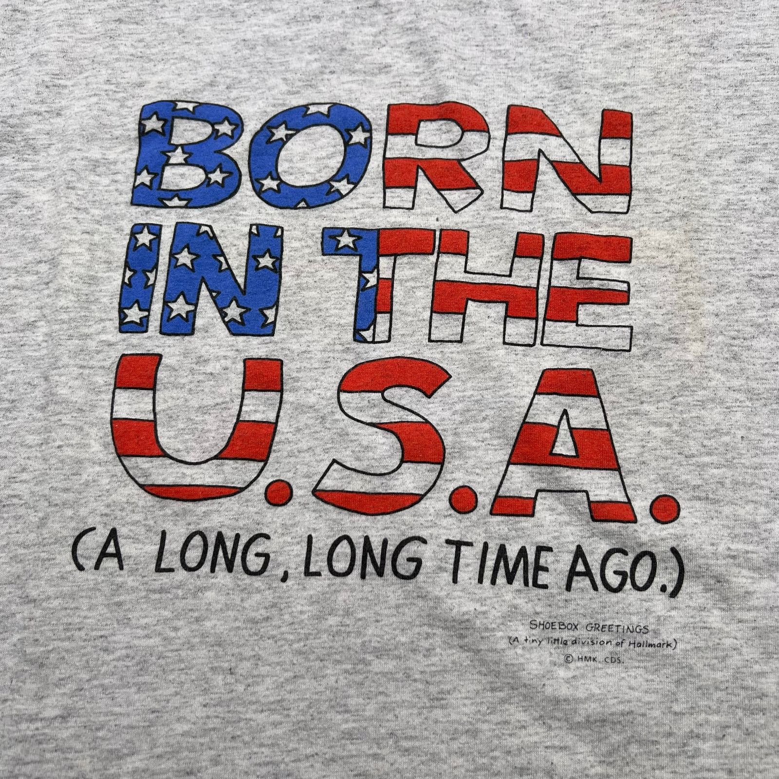 Vintage Vintage Born in the USA Flag A Long Long Time Ago T-Shirt L Size US L / EU 52-54 / 3 - 2 Thumbnail