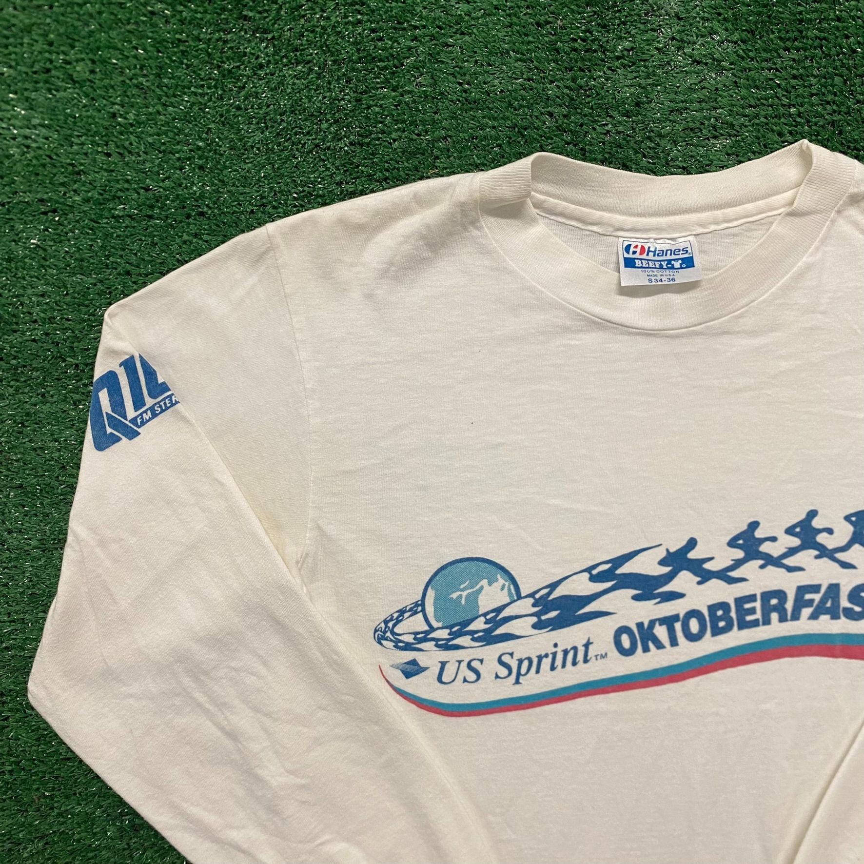 Nike Vintage 80s Nike Running 5K Single Stitch Long Sleeve Tee Size US S / EU 44-46 / 1 - 2 Thumbnail
