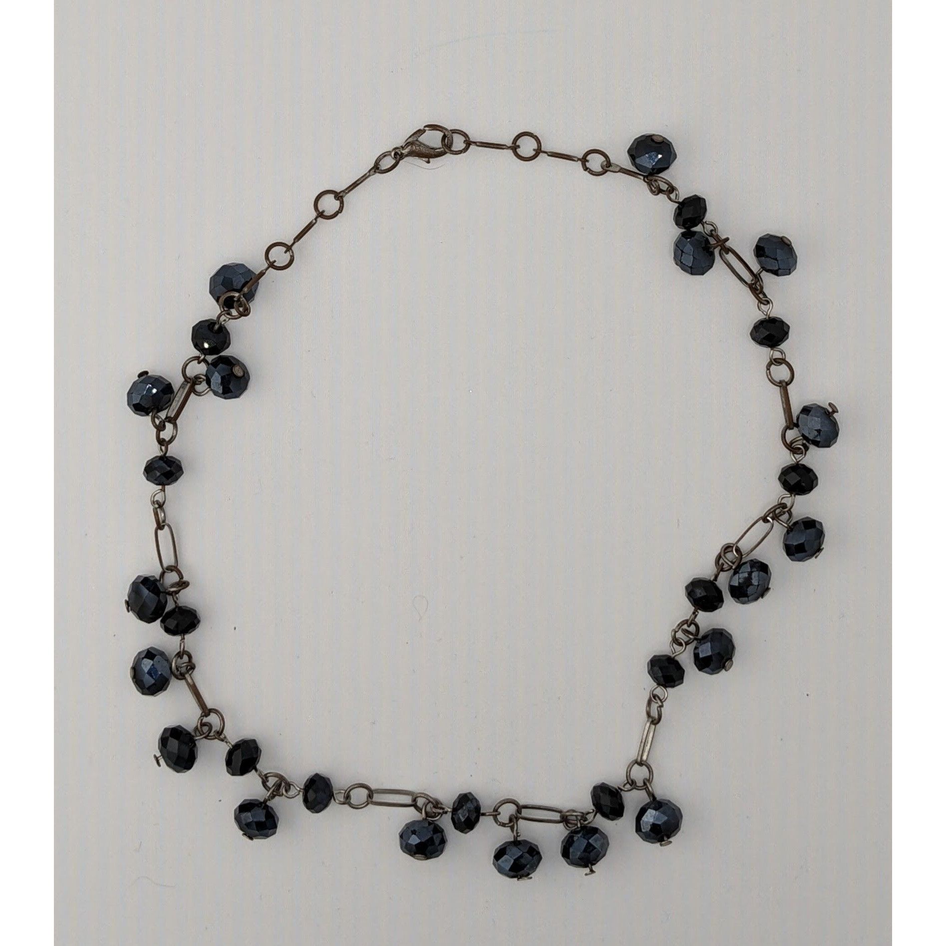 Other Handmade Glam Goth Black Beaded Necklace With Faceted Glass Size ONE SIZE - 2 Thumbnail