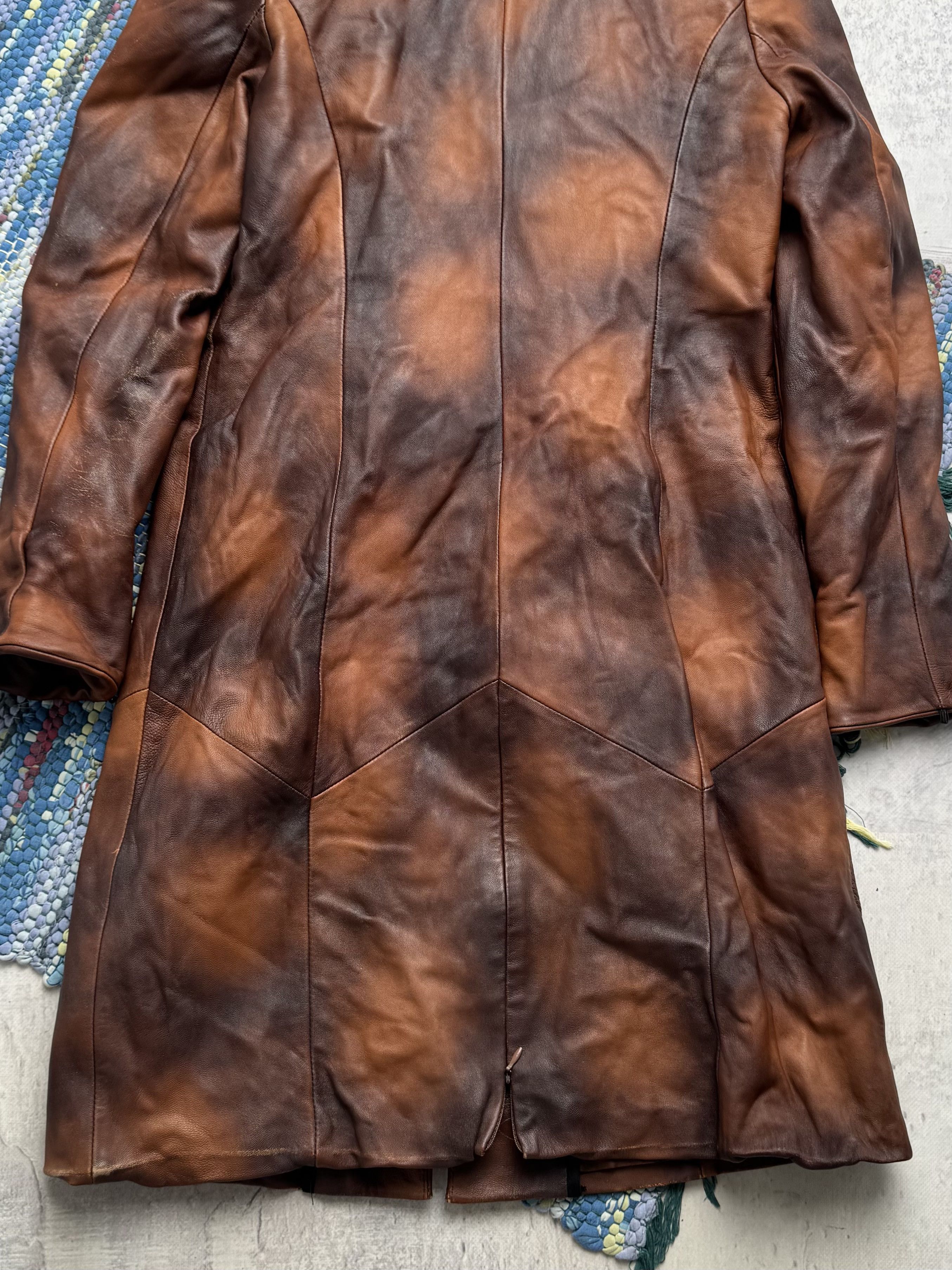 Vintage Vintage Faded Leather Coat A8(V1)D15 Size S / US 4 / IT 40 - 15 Thumbnail