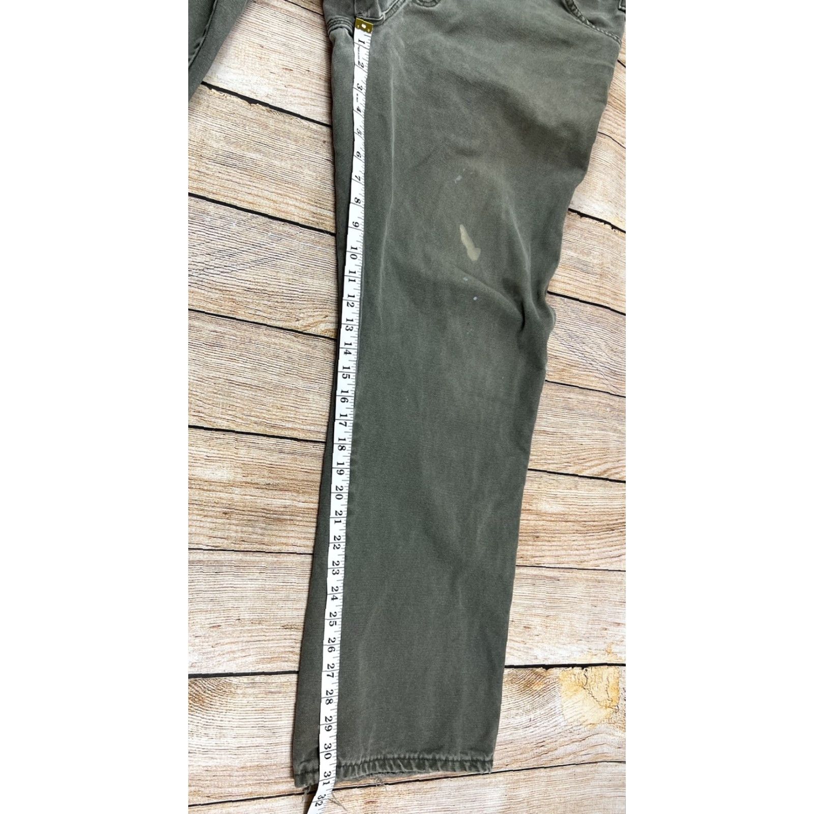 Dickies Dickies Pants Mens Carpenter Workwear 38x32 Green Cotton Canvas Dickies Logo Pockets Straight Front Relaxed Rise Mid Solid лиц Size US 38 / EU 54 - 5 Thumbnail