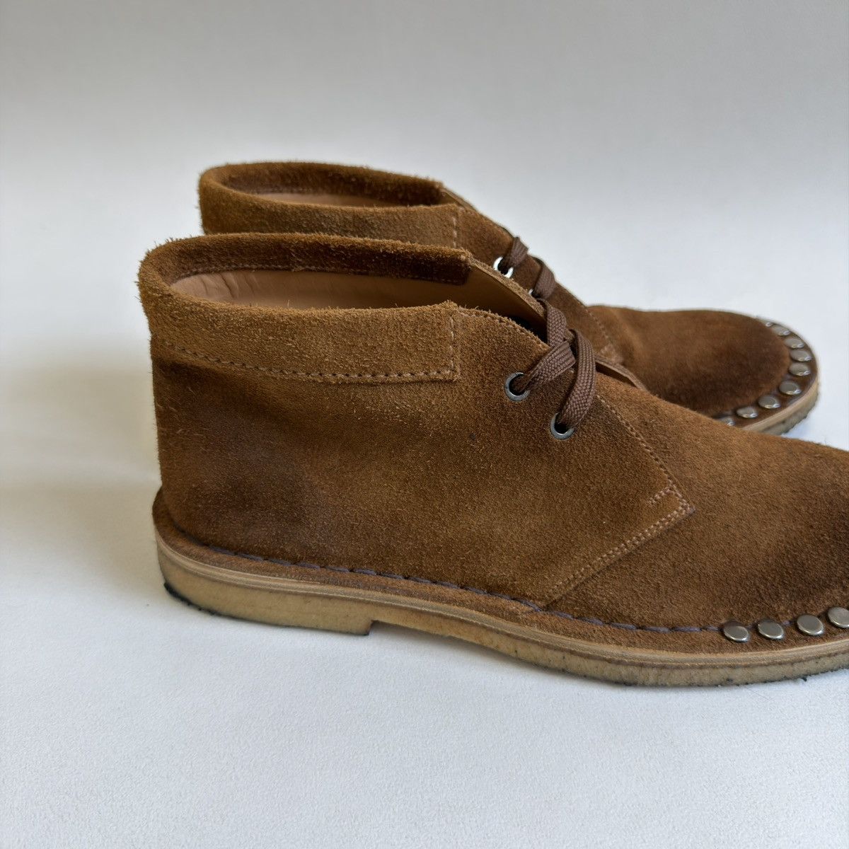 Prada A/W 17 ‘Studded’ Suede Chukka Boots Size US 8 / EU 41 - 14 Thumbnail