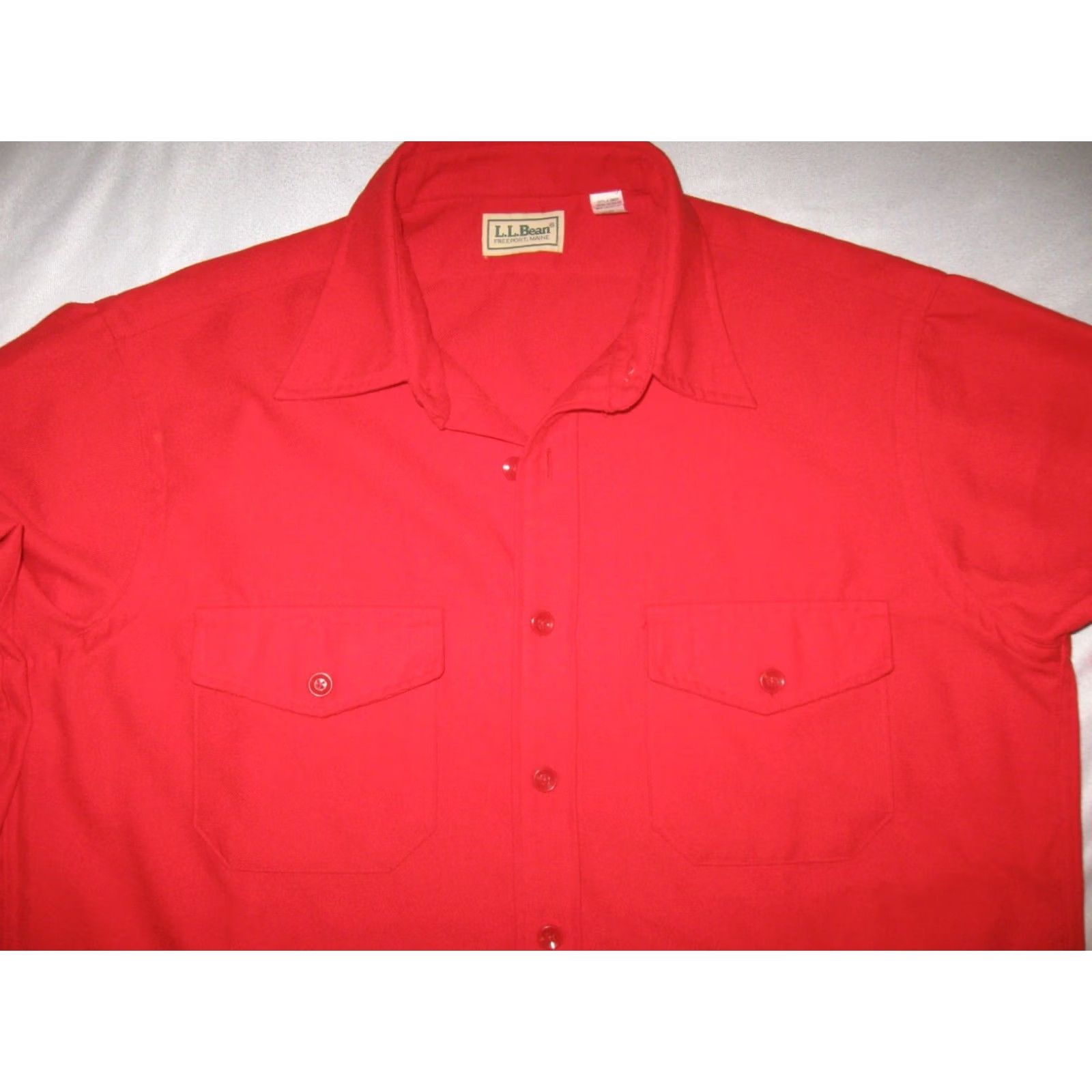 Vintage L.L. Bean Shirt Men Large 16-16 1/2 Red VTG Button-Up Flannel Casual Outdoor Pocketed Size US L / EU 52-54 / 3 - 5 Thumbnail