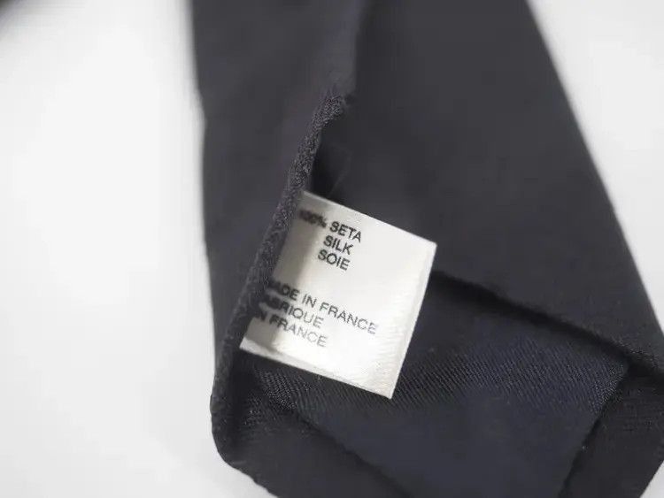 Saint Laurent Paris Saint Laurent Paris Skinny Woven Silk Tie-2505 Size ONE SIZE - 6 Thumbnail