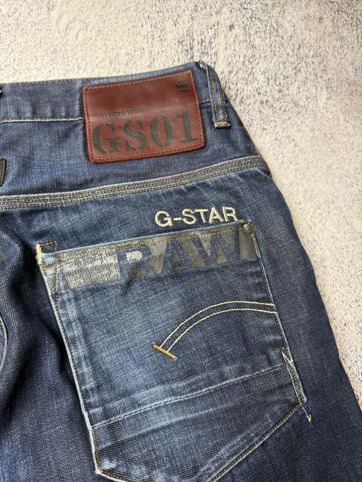 G-Star Vintage G Star Raw Denim Streetwear Jeans Japanese Y2K 30 Size US 31 - 7 Thumbnail