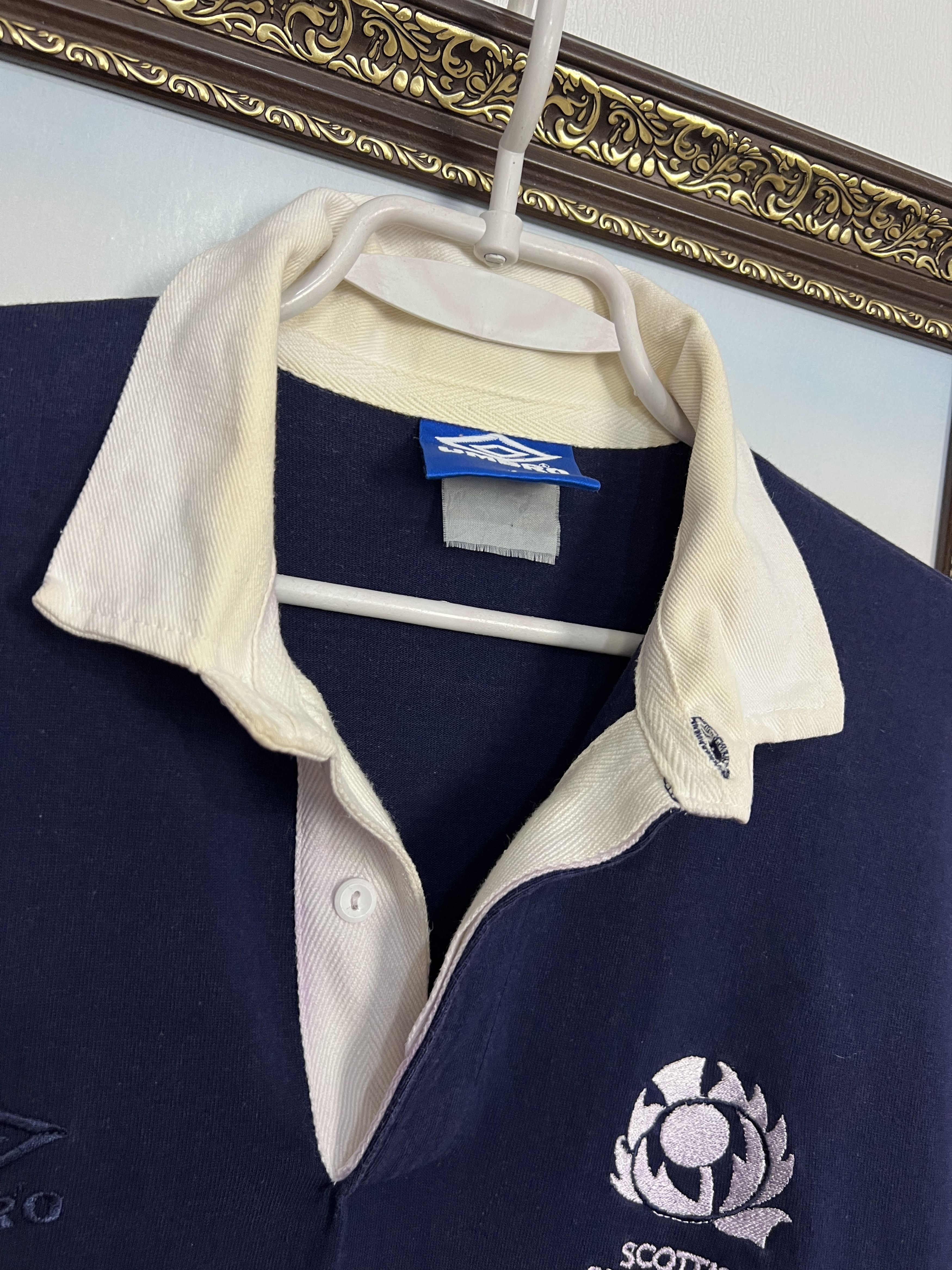 Umbro Vintage 90's Scotland Rugby Union Long Sleeve Jersey Trikot Size US L / EU 52-54 / 3 - 7 Thumbnail
