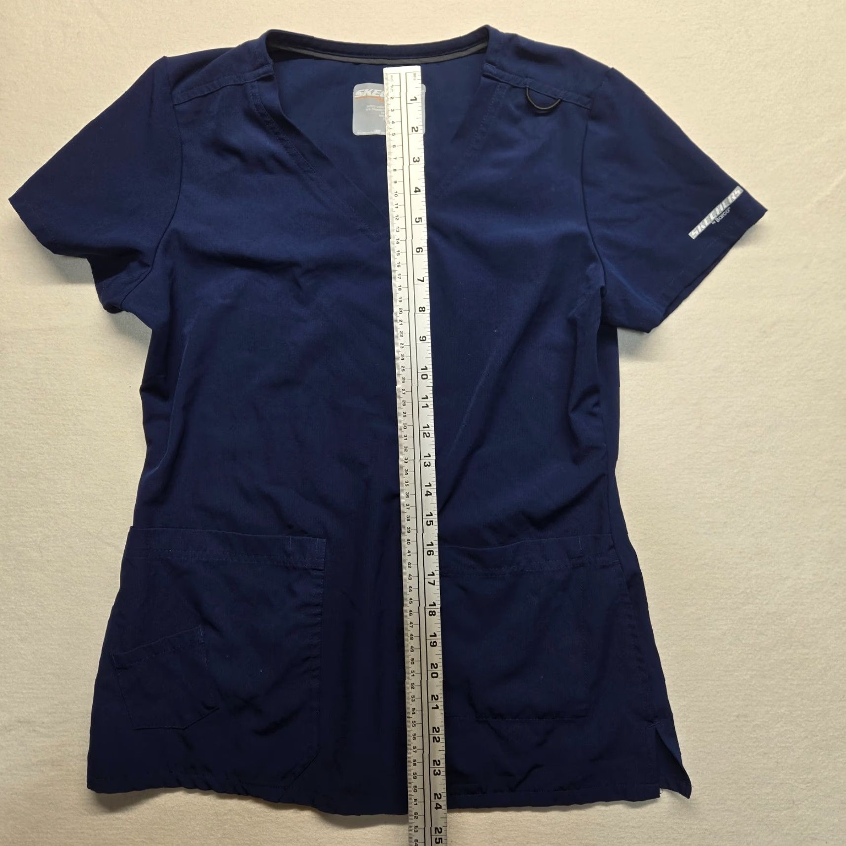 SKECHERS VINTAGE Skechers Solid Blue Nurse Scrub Top Adult Women Small Medical-themed Healthcare Apparel Size S / US 4 / IT 40 - 4 Thumbnail