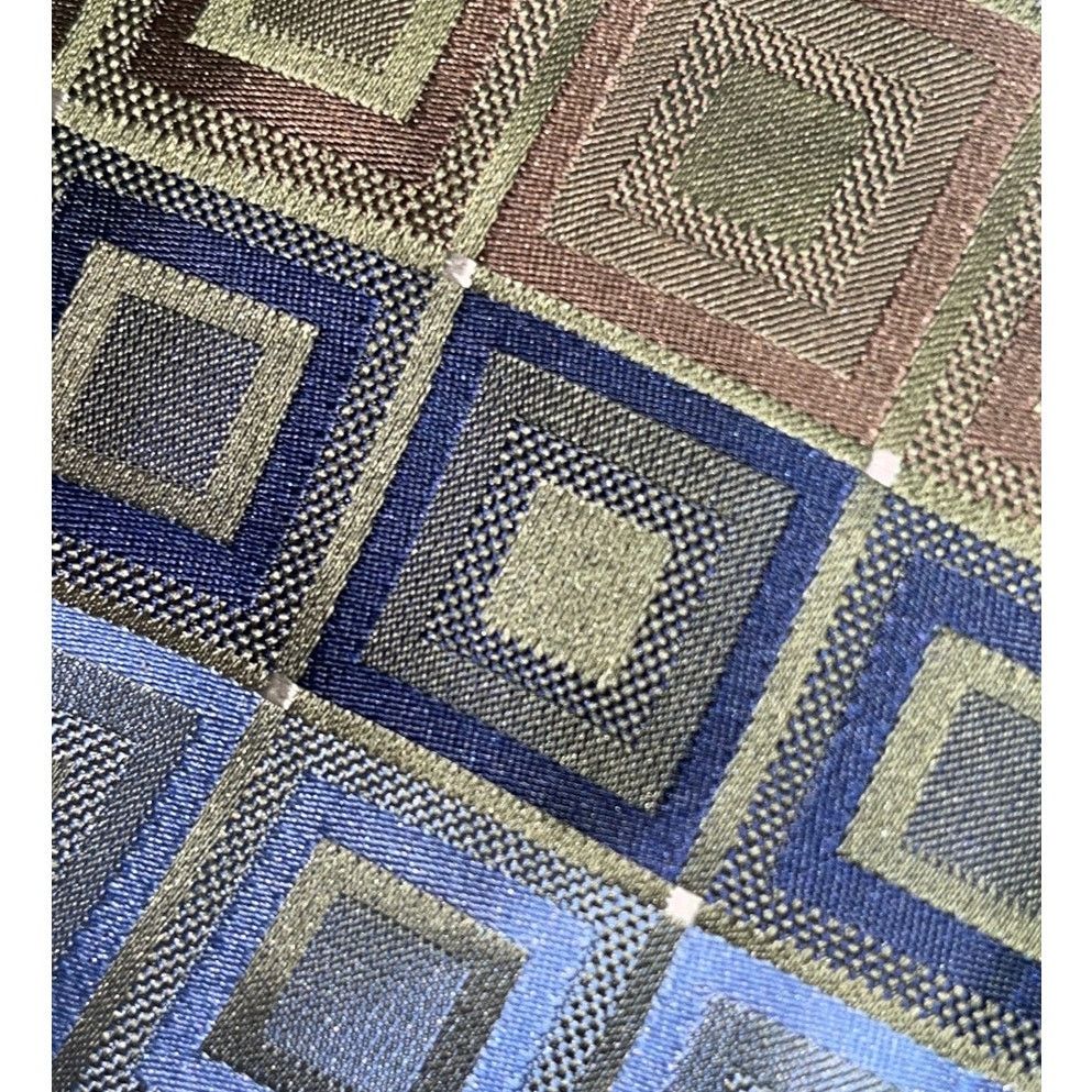 Joseph Abboud Joe Joseph Abboud Geometric Patterned Silk Necktie Size ONE SIZE - 3 Thumbnail