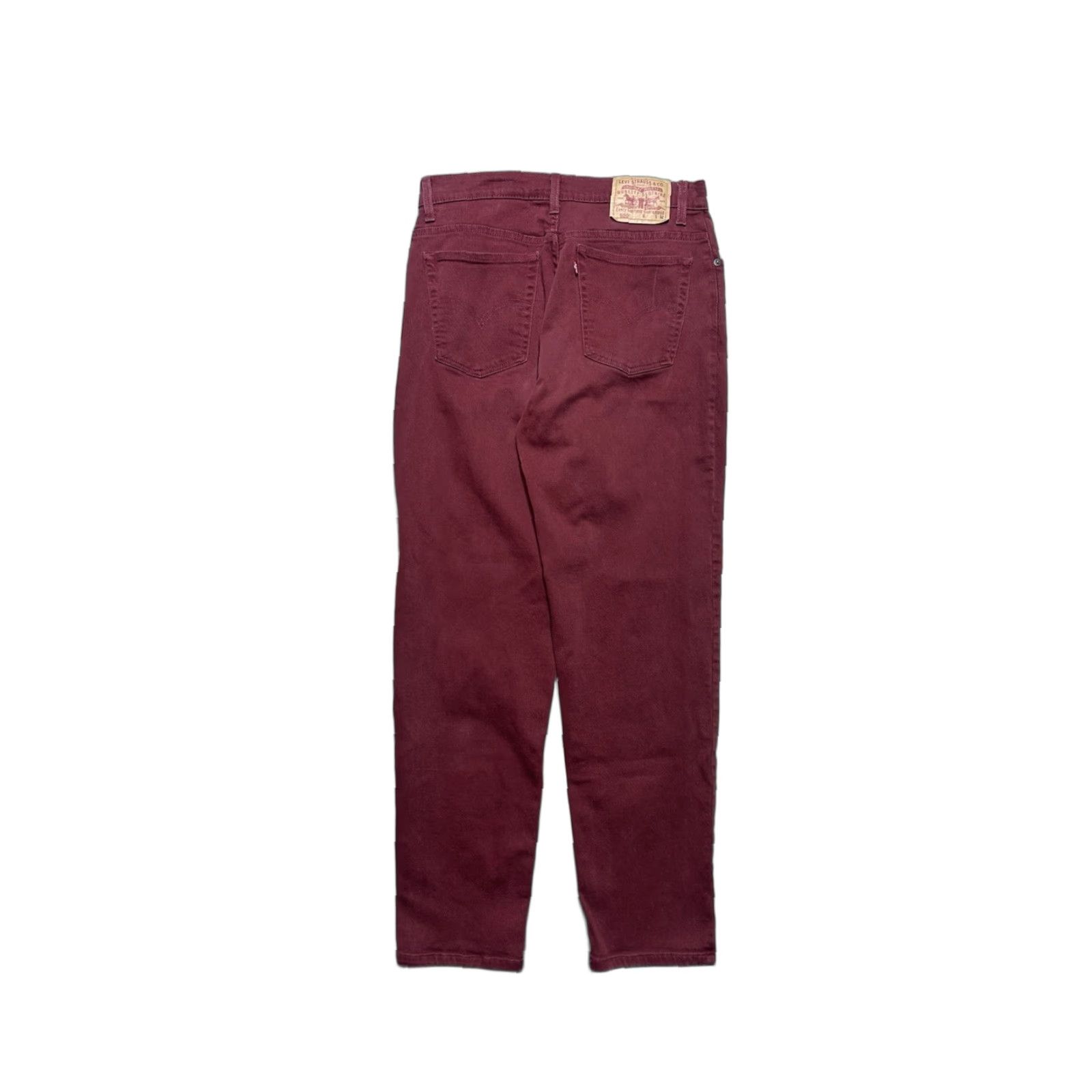 Levi's VINTAGE Levi’s 550 jeans maroon red relaxed fit tapered leg womens size 12 31x30 Size 24" / US 00 / IT 34 - 1 Thumbnail