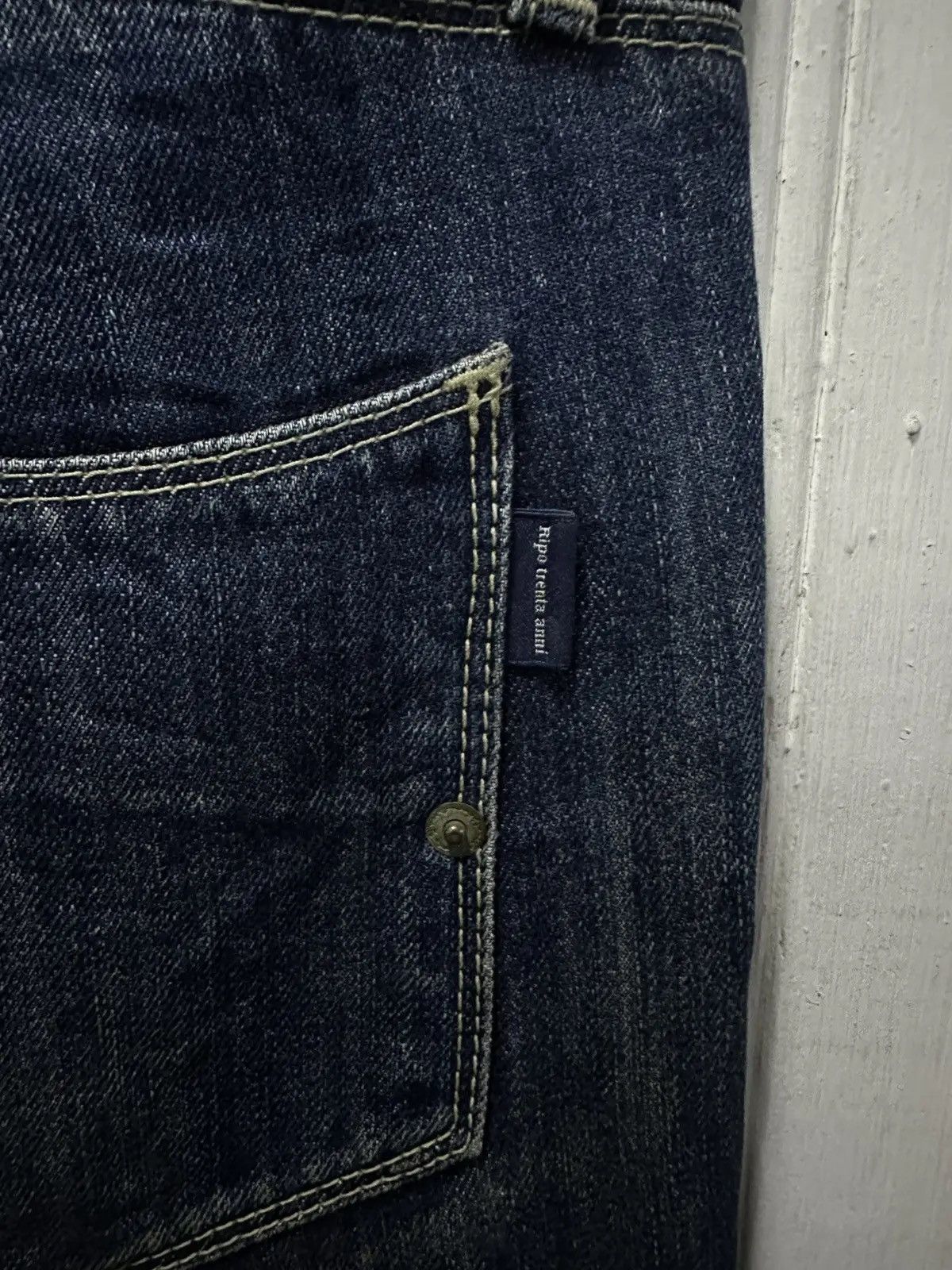 Japanese Brand Redline/Selvedge W33 L32 Vintage RIPO TRENTA ANNI Denim Pant Size US 33 - 15 Thumbnail
