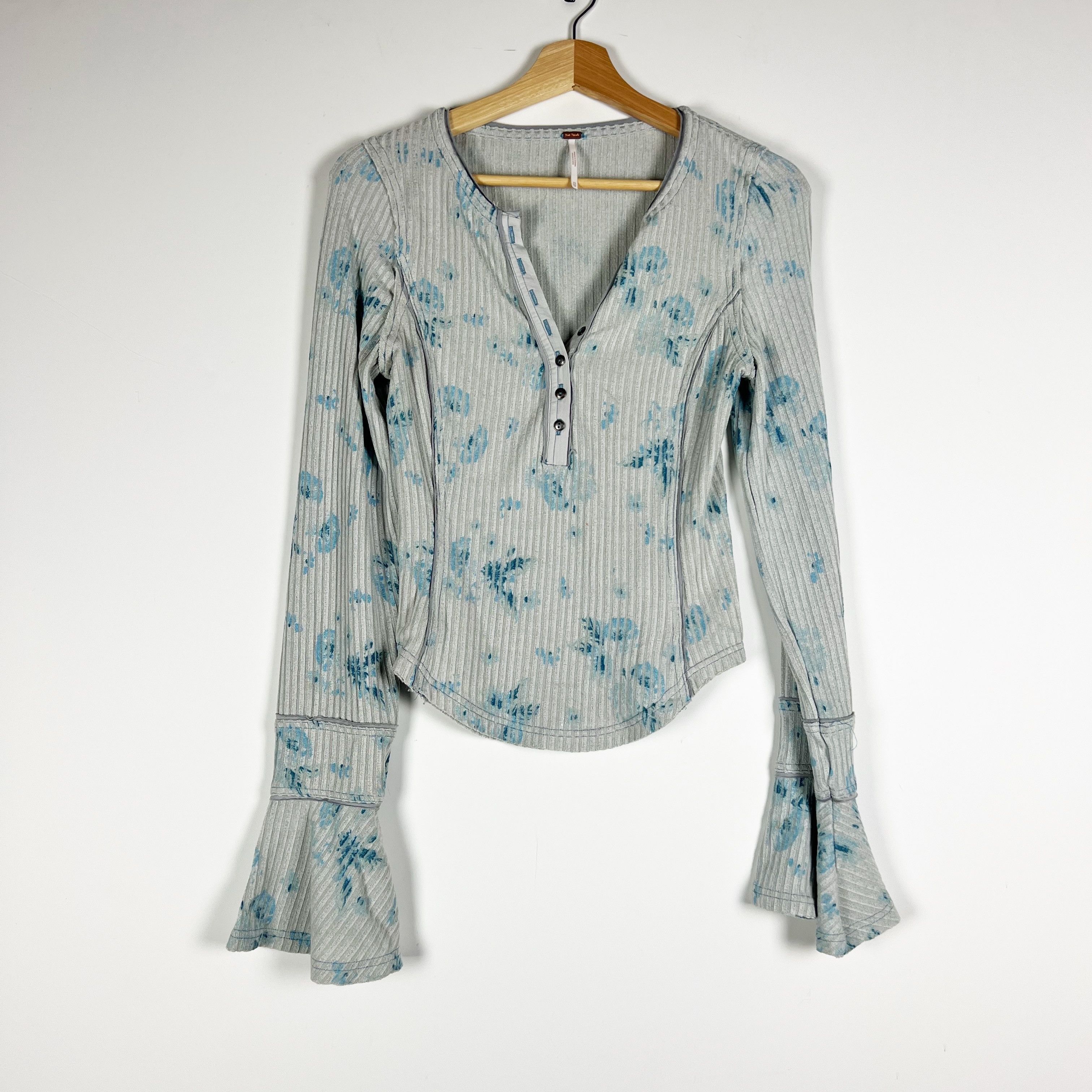Free People Free People Layer Me Floral Print Ribbed Size XS / US 0-2 / IT 36-38 - 1 Thumbnail