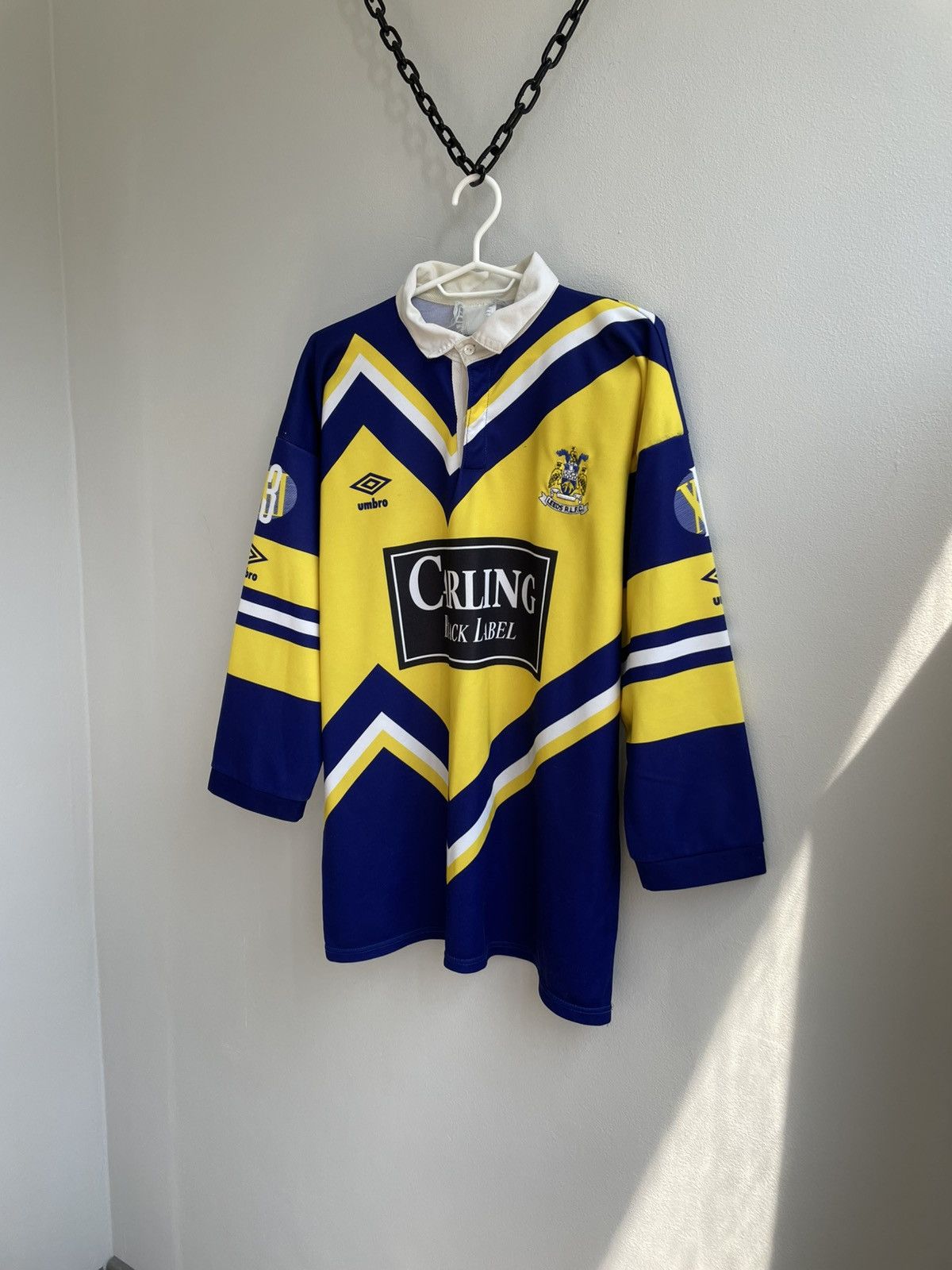 Vintage Leeds Rhinos RLFC 1990 1991 Umbro Rugby Jersey Shirt Size US M / EU 48-50 / 2 - 2 Thumbnail