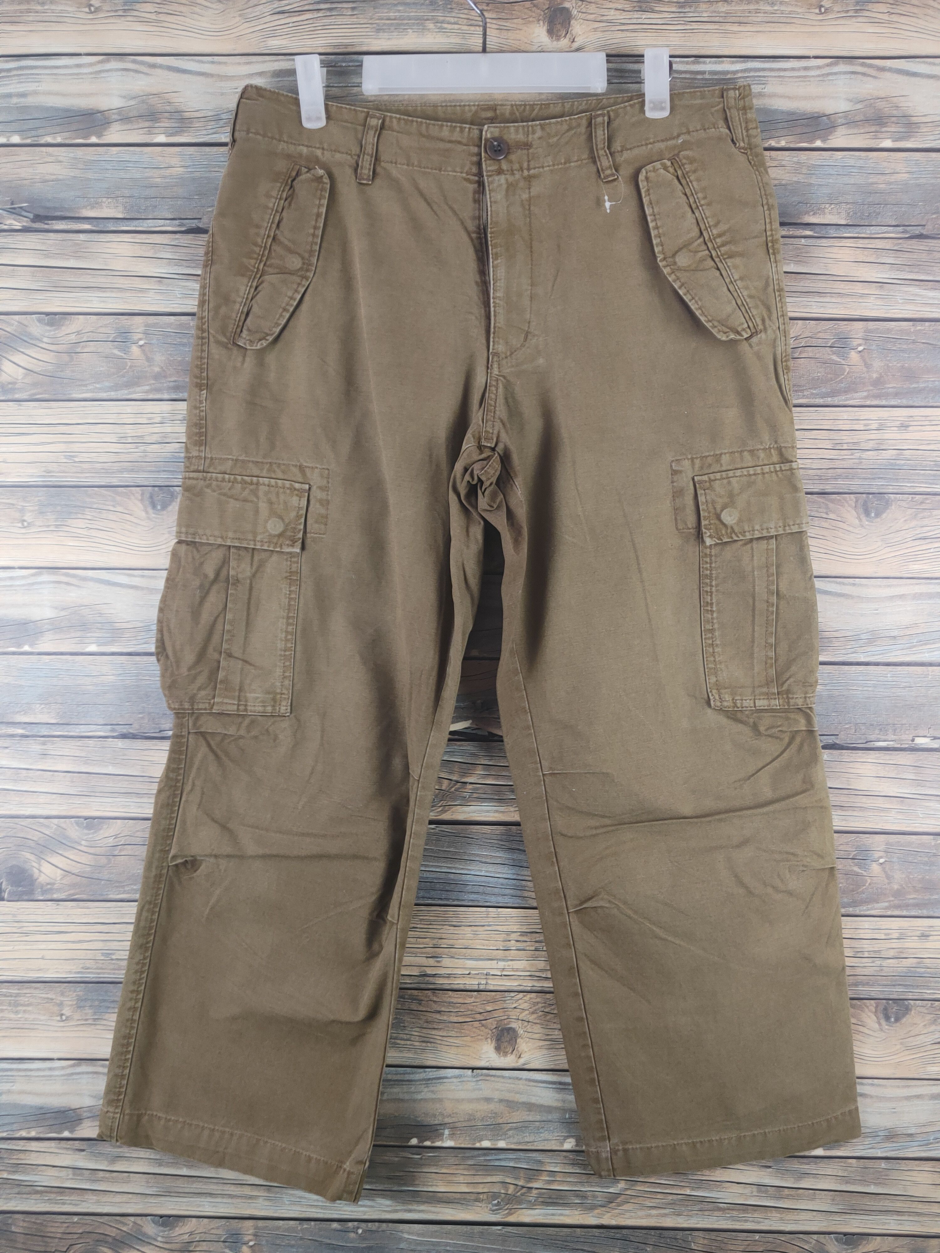 Japanese Brand DL Uniqlo Brown Multipocket Tactical Cargo Pants #1893 Size US 34 / EU 50 - 1 Thumbnail