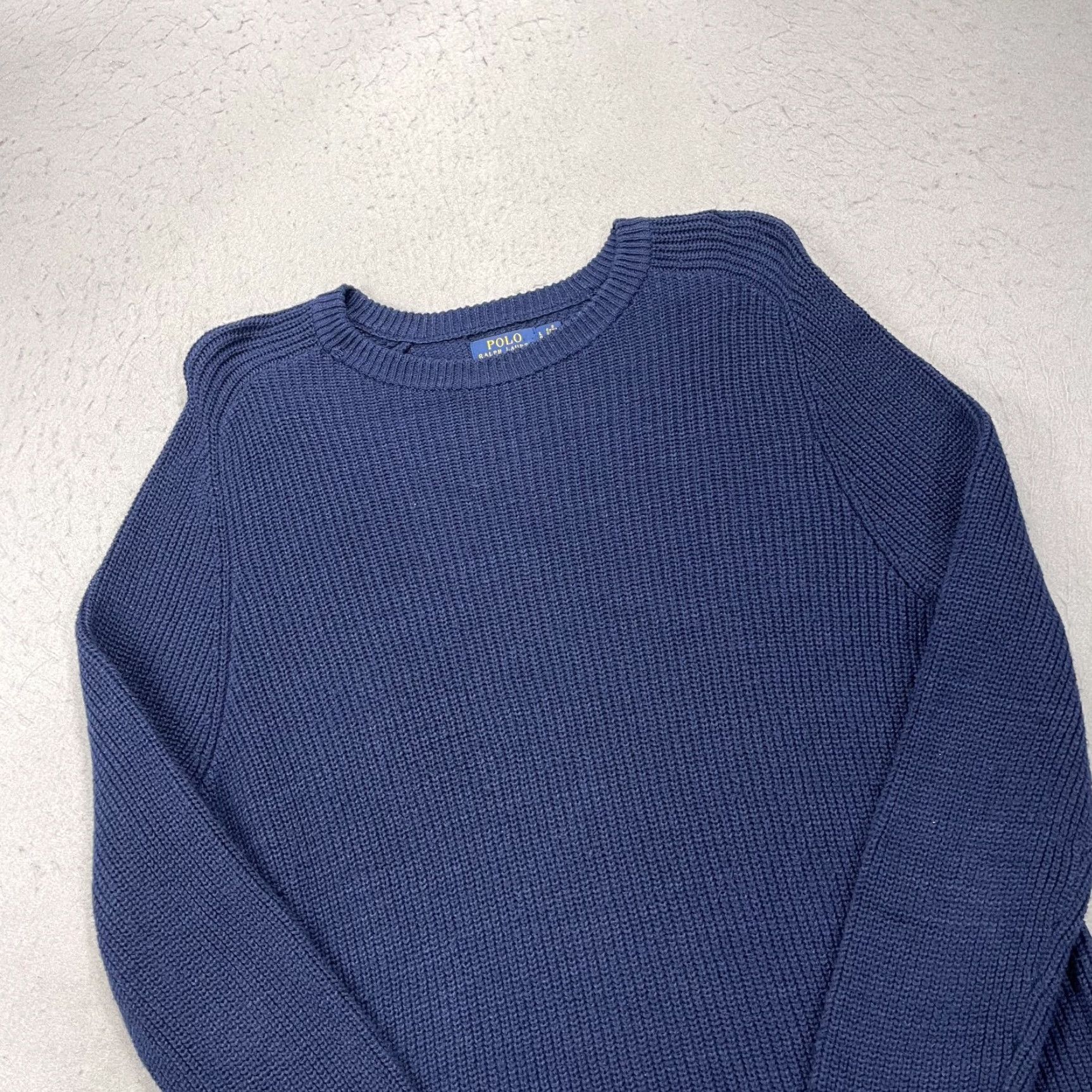 Polo Ralph Lauren Polo Ralph Lauren Sweater Mens L Blue Cotton Ribbed Knit Crewneck Preppy Pullover Shirt Size US L / EU 52-54 / 3 - 3 Thumbnail