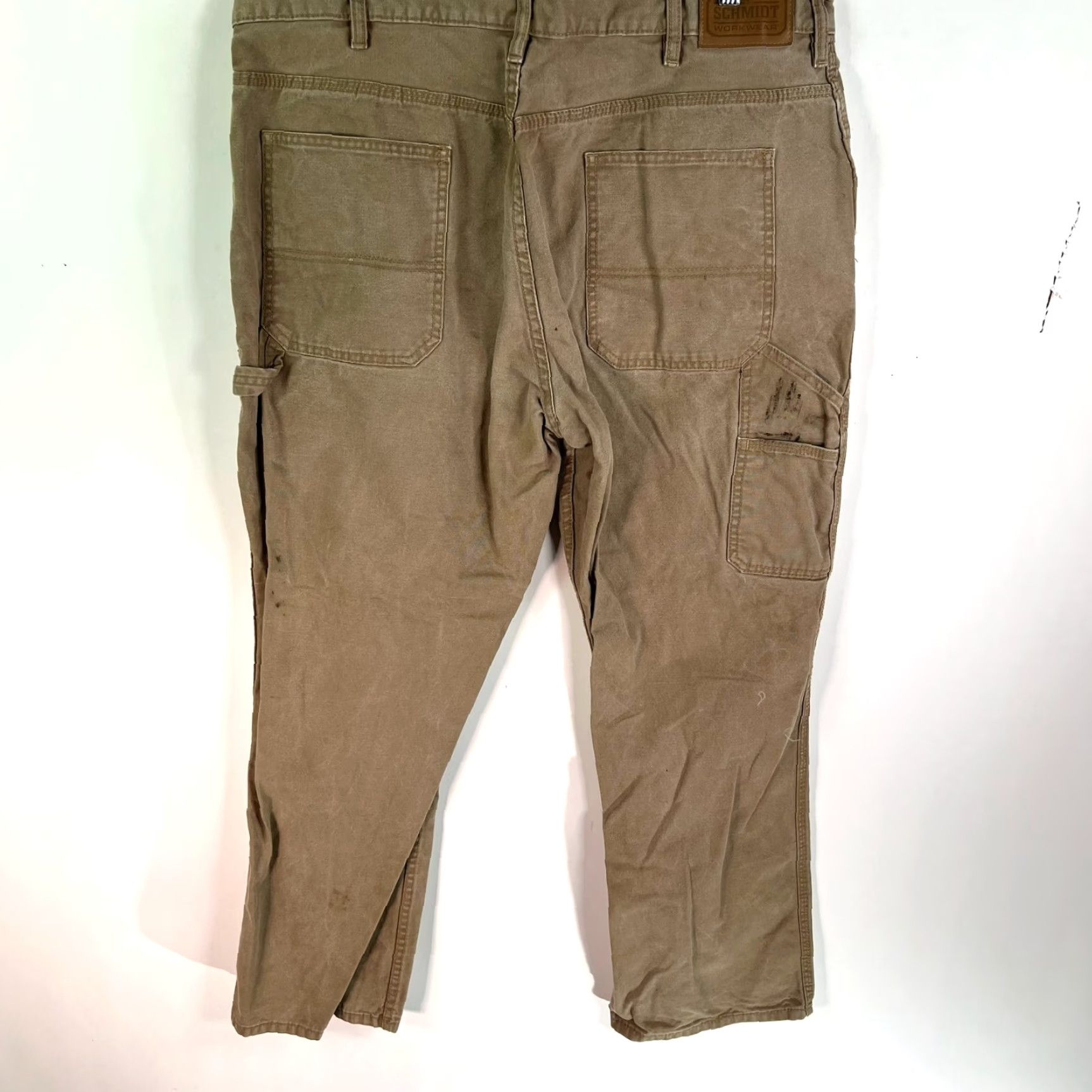 Vintage VINTAGE C.E. Schmidt Carpenter Work Pants Jeans Mens Size 40 Tan Distressed Cotton Cargo 32-in Inseam Size US 40 / EU 56 - 7 Thumbnail
