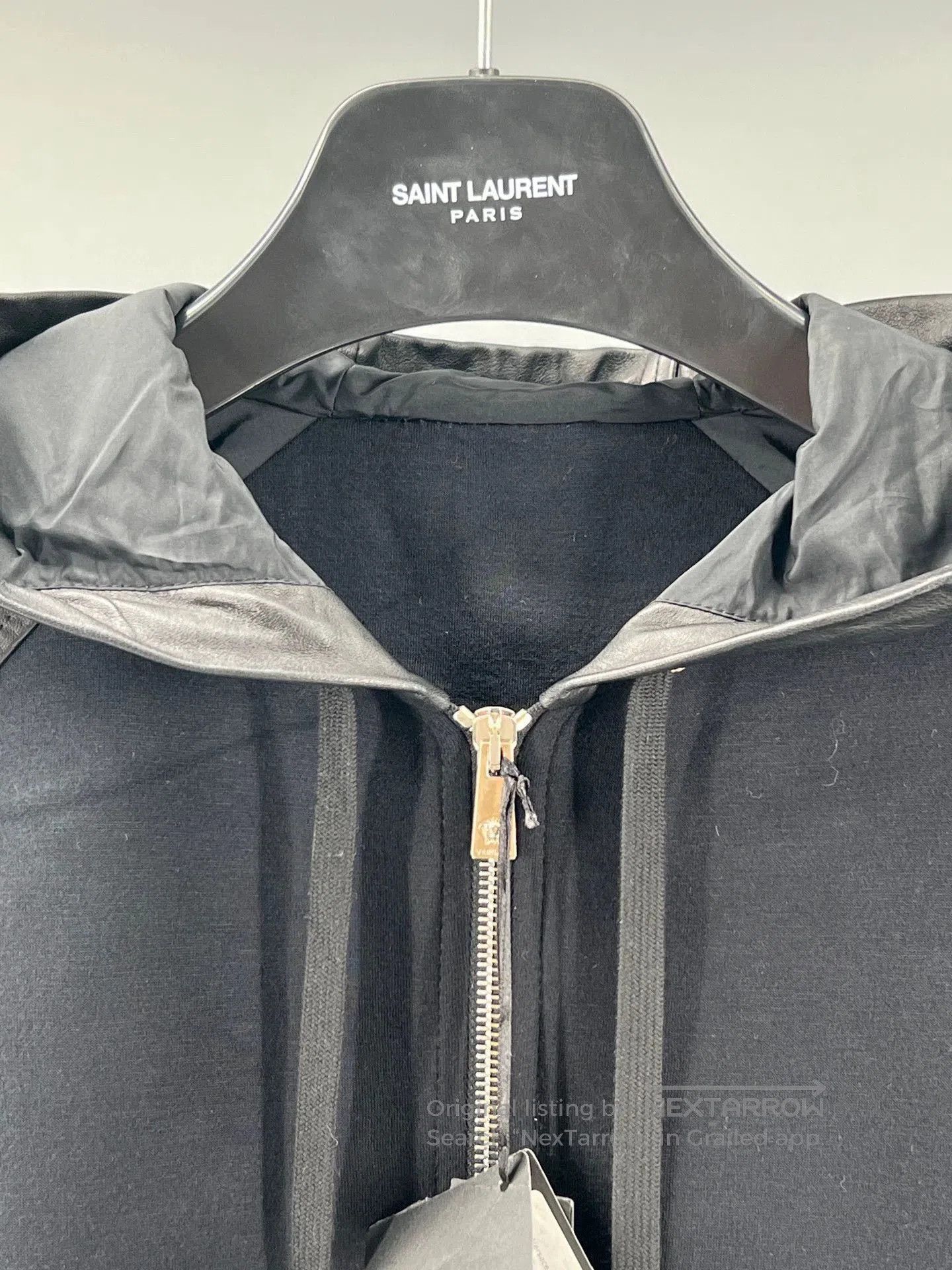 Versace versace black leather fabric hooded jacket. Size US L / EU 52-54 / 3 - 2 Thumbnail