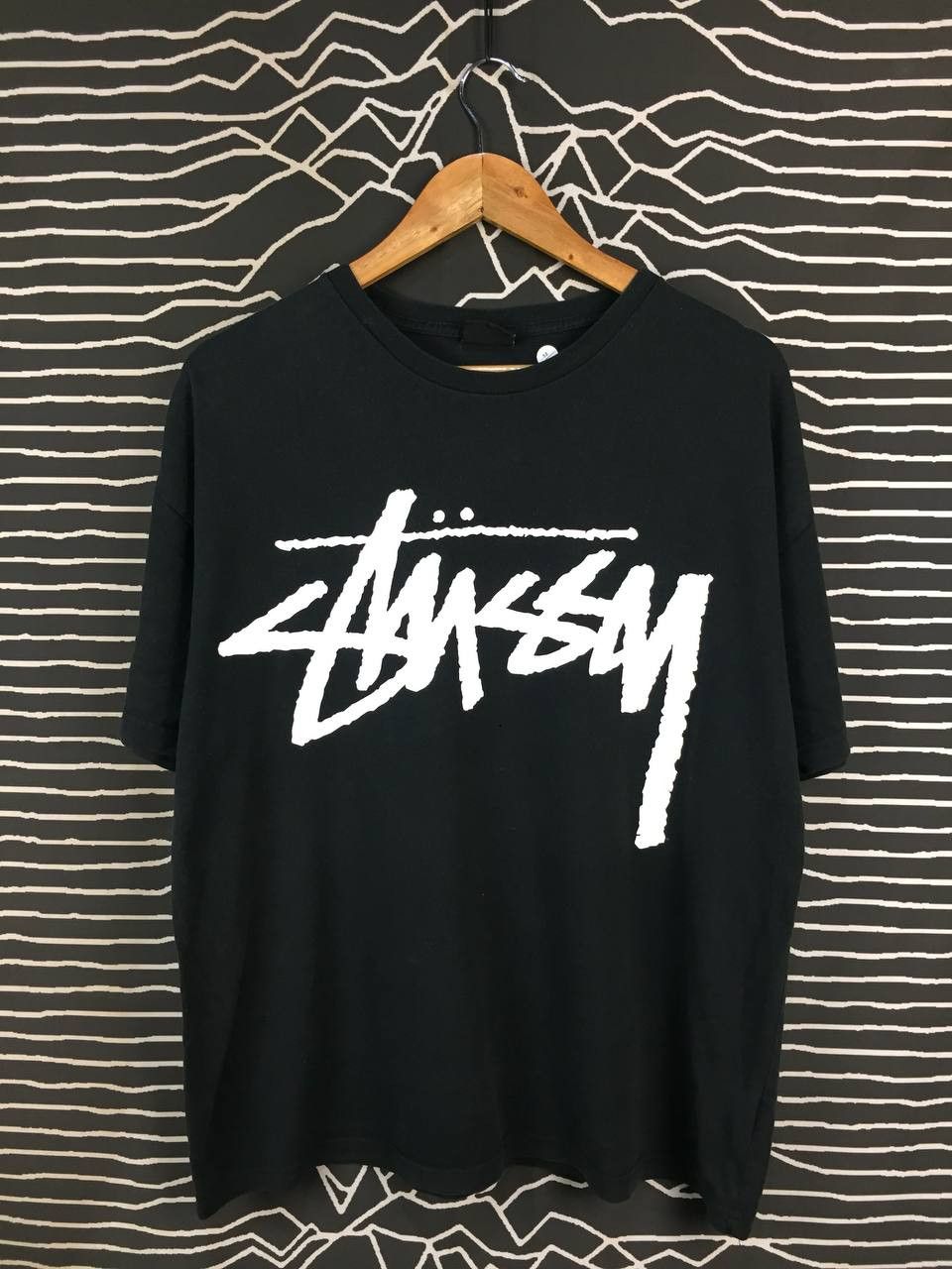 Stussy × Vintage Vintage 1990s Stussy Oval Logo Long Sleeve Tee