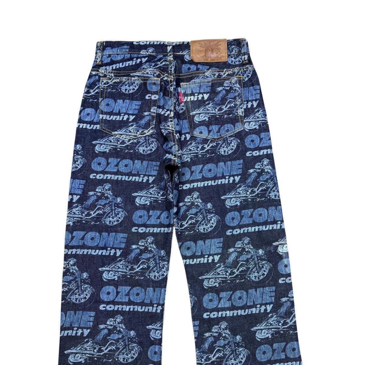 Hysteric Glamour OZONE COMMUNITY Motorcycle Print Denim Flare Jeans Size US 28 / EU 44 - 10 Thumbnail