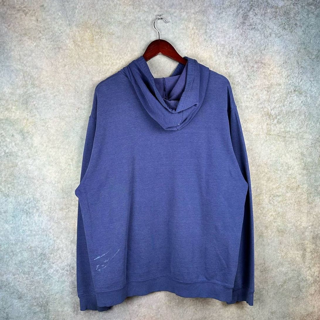 Adidas × Vintage Vintage Adidas Hoodie Sweatshirt Sz L Blue Pullover 90s Size US L / EU 52-54 / 3 - 3 Thumbnail