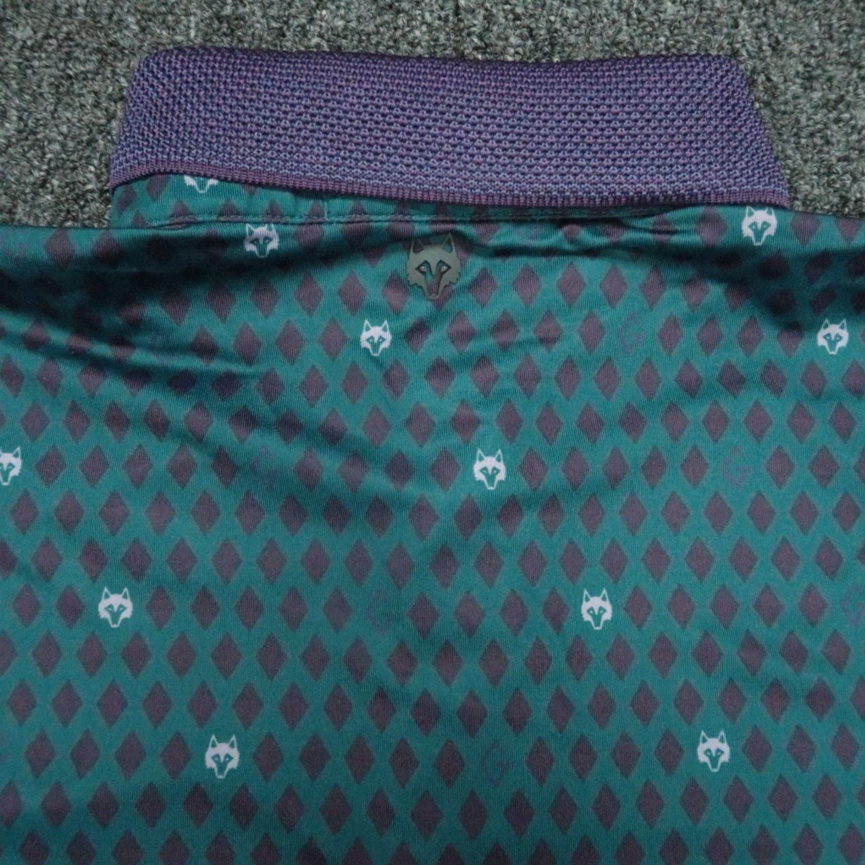Vintage Greyson Performance Polo Shirt Mens Medium Blue Geometric Golf Activewear Size US M / EU 48-50 / 2 - 5 Thumbnail