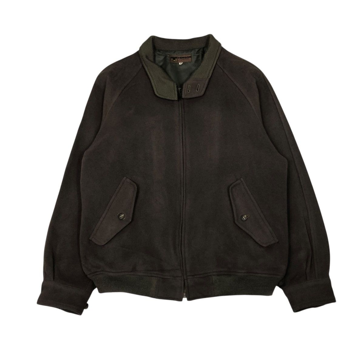 Vintage 🔥RICH BLACK VINTAGE BOMBER WOOL JACKET TENSON ISSEY MIYAKE Size US L / EU 52-54 / 3 - 1 Thumbnail