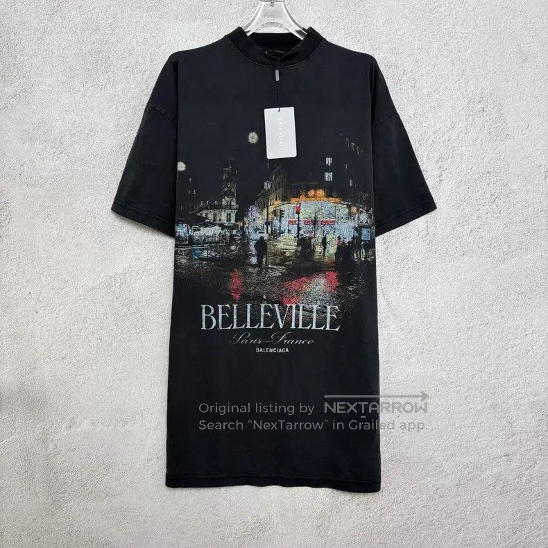 Balenciaga Balenciaga Black Night Scene Paris Short Sleeve Size US S / EU 44-46 / 1 - 1 Thumbnail