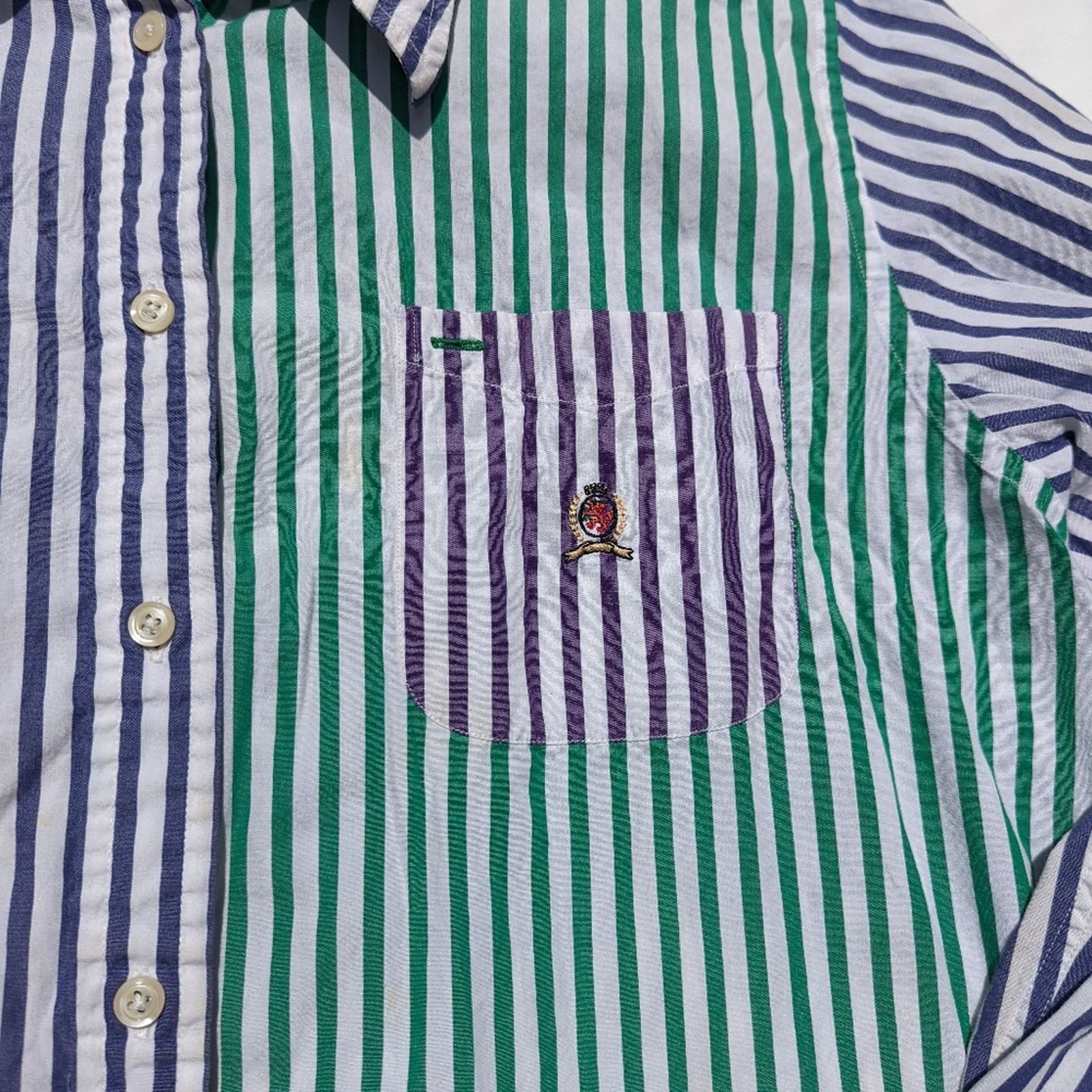 Tommy Hilfiger Vintage Tommy Hilfiger Striped Button Front Shirt 16 Size US XS / EU 42 / 0 - 3 Thumbnail