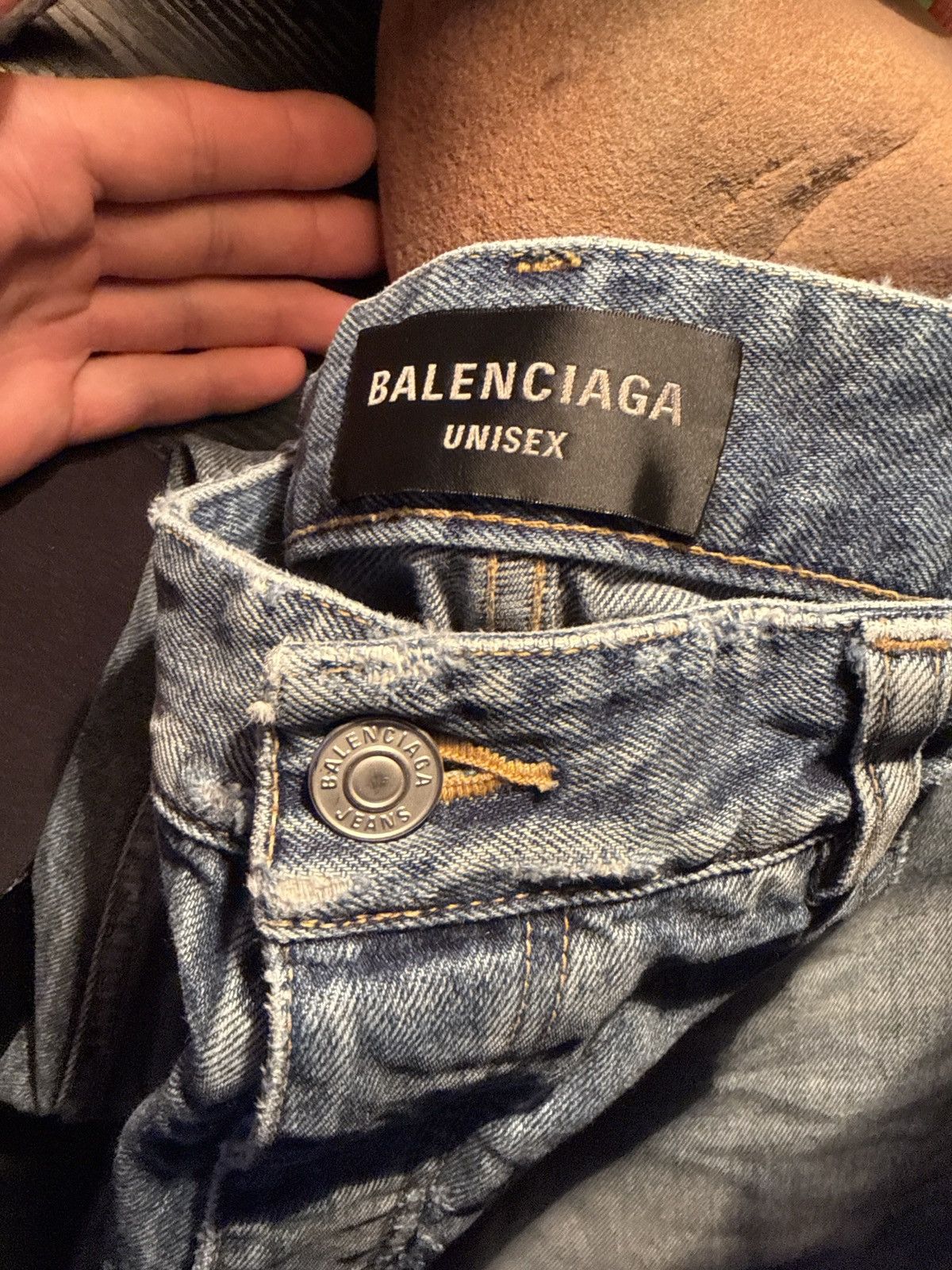 Balenciaga Balenciaga Organic Blue Japanese Denim Dirty Pale Blue Size US 34 / EU 50 - 17 Thumbnail