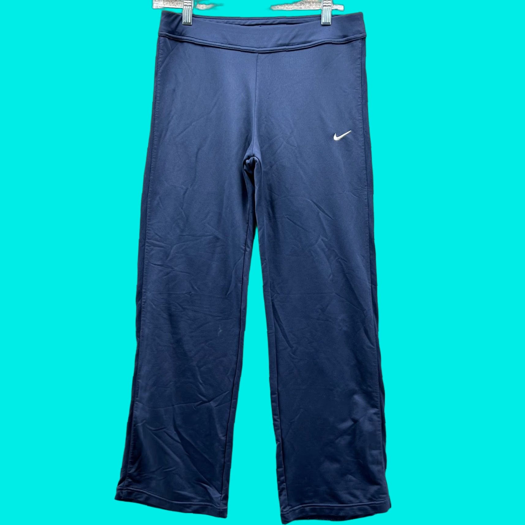 Nike Nike Dri-Fit Pants Womens XL Navy Blue Athletic Track Straight Swoosh Stretch Size 40" / US 18 - 1 Thumbnail