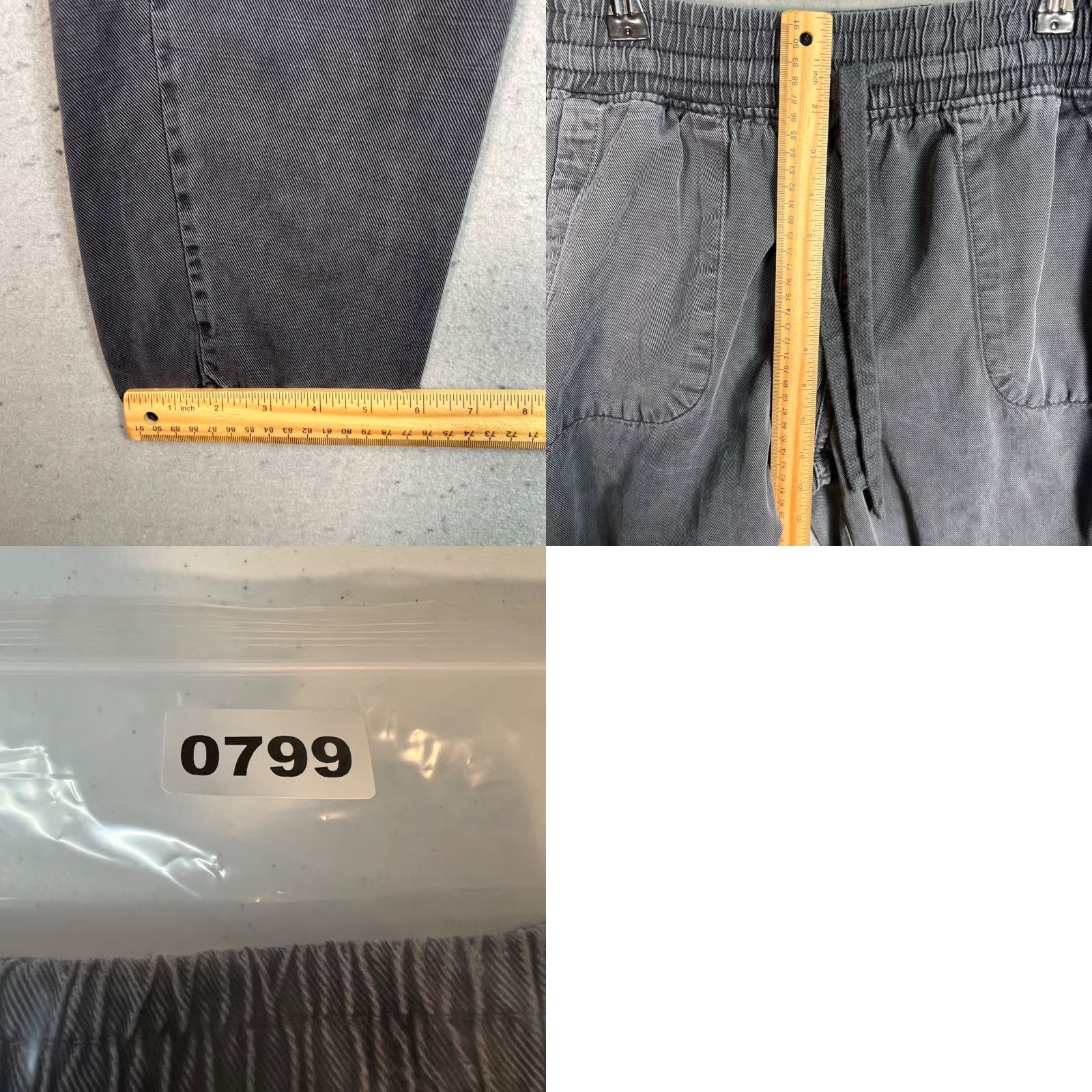 Zara Zara Womens Size Small Grey Jogger Pants Tapered Leg Raw Hem Size 28" / US 6 / IT 42 - 8 Thumbnail