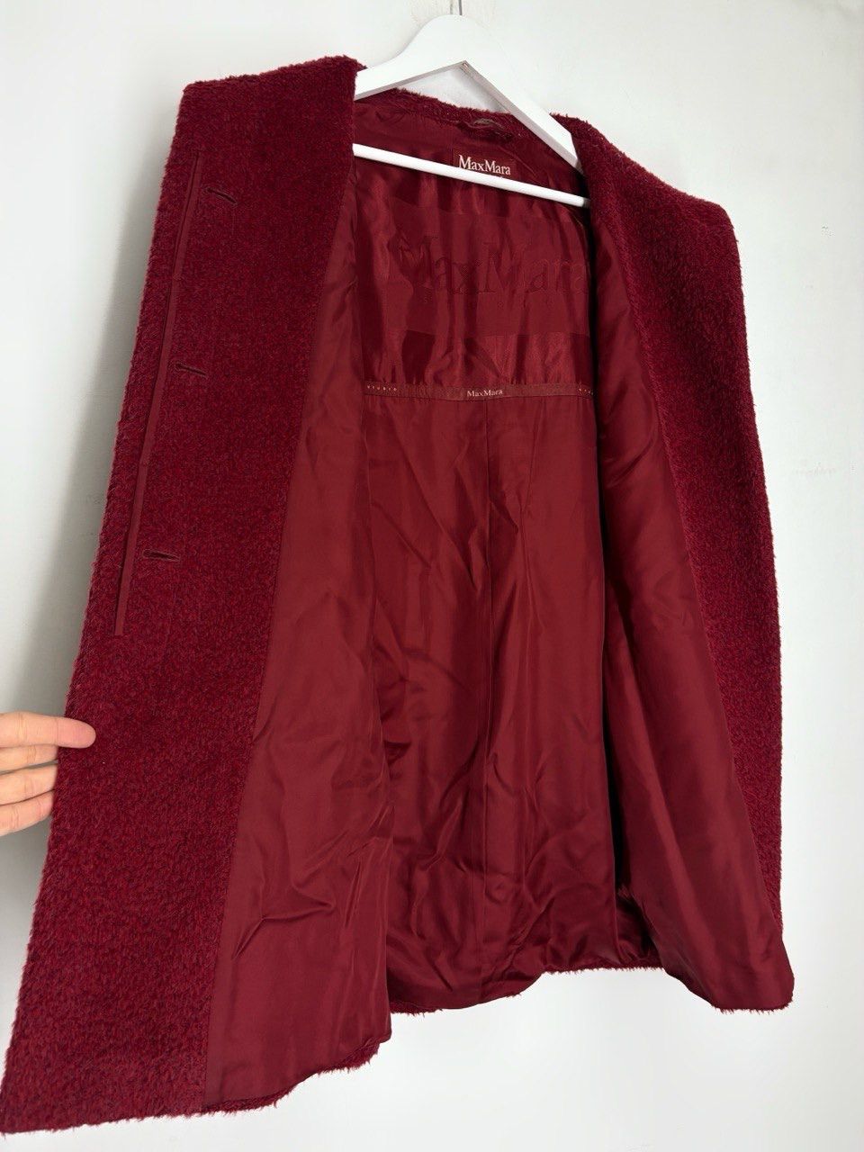 Max Mara Max Mara Studio Vintage Alpaca Wool Hot Red Coat High Collar Size M / US 6-8 / IT 42-44 - 19 Thumbnail