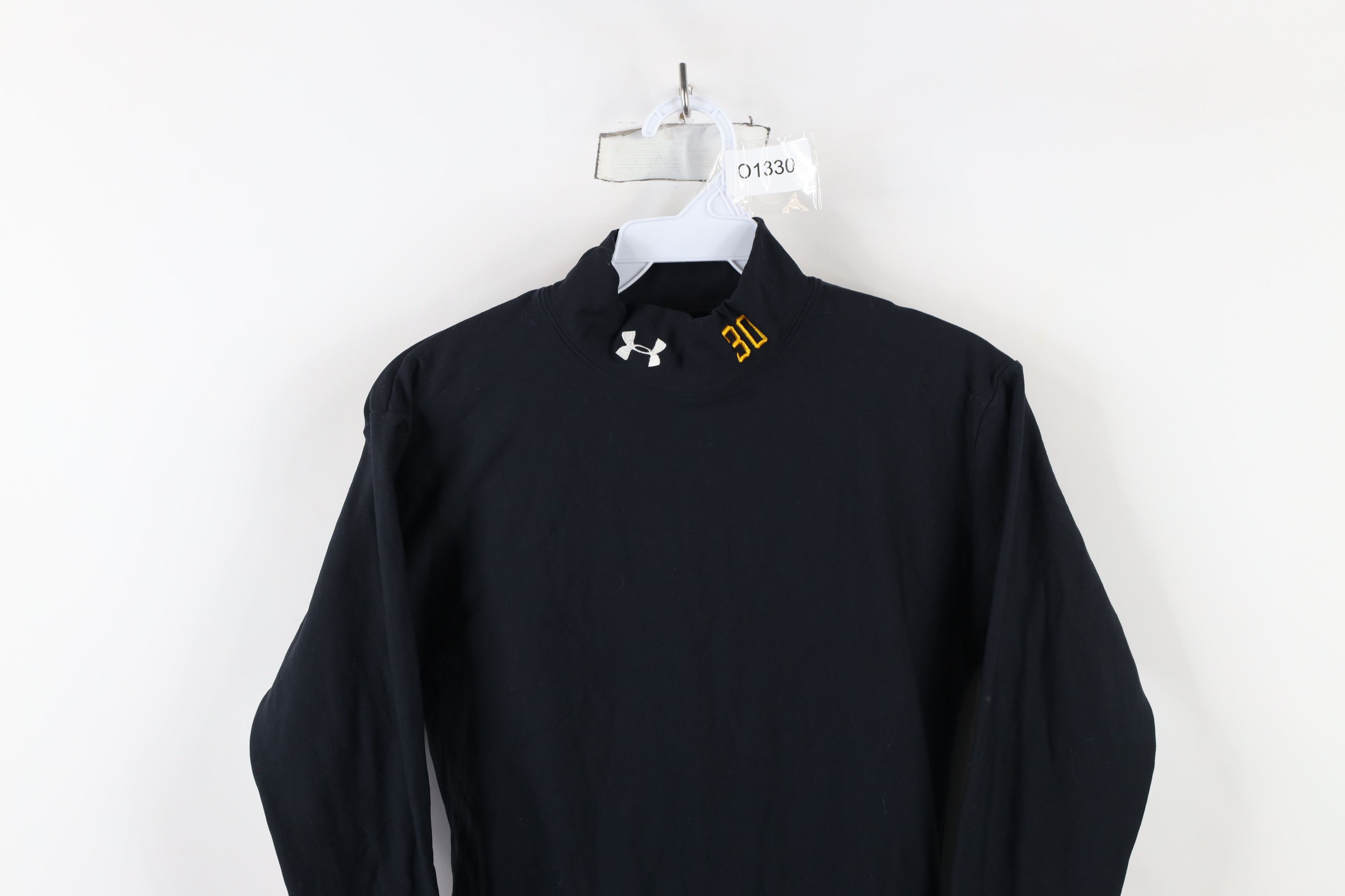 Under Armour × Vintage Under Armour ColdGear Compression Mock Neck T-Shirt Black Size US M / EU 48-50 / 2 - 2 Thumbnail