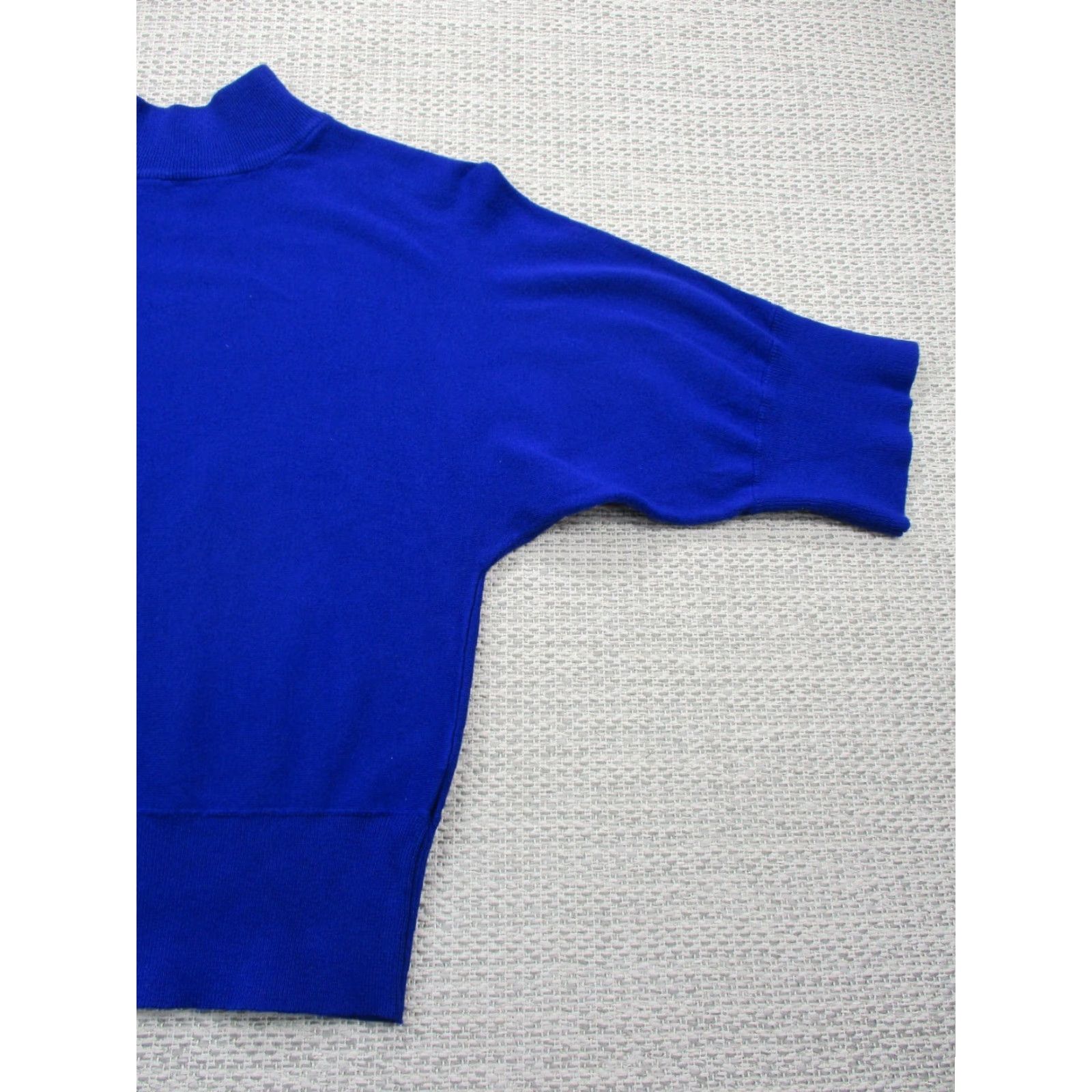 Vintage VINTAGE Investments Petites Pullover Sweater Shirt Womens Sz PS Blue Long Sleeve Mock Size S / US 4 / IT 40 - 2 Thumbnail