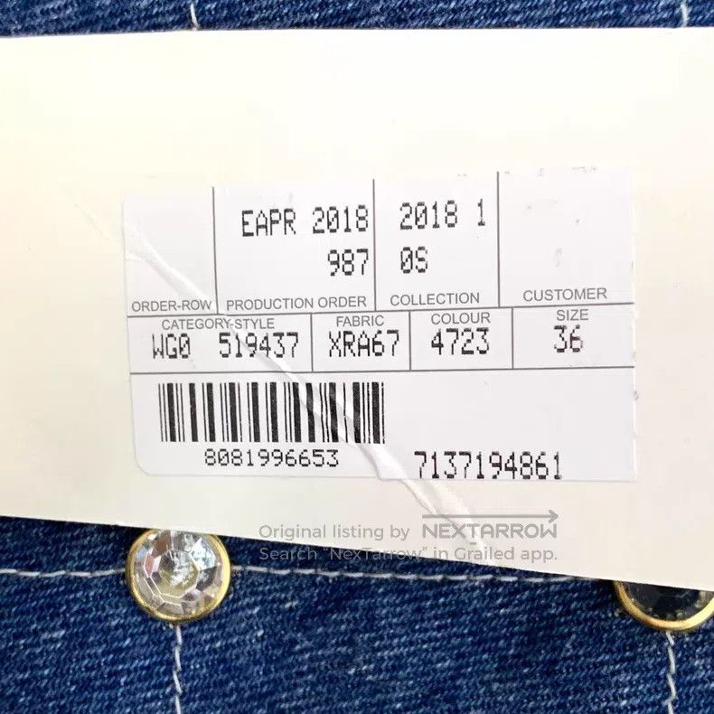 Gucci Gucci Blue washed old diamond cotton casual denim skirt Size 24" / US 00 / IT 34 - 9 Thumbnail