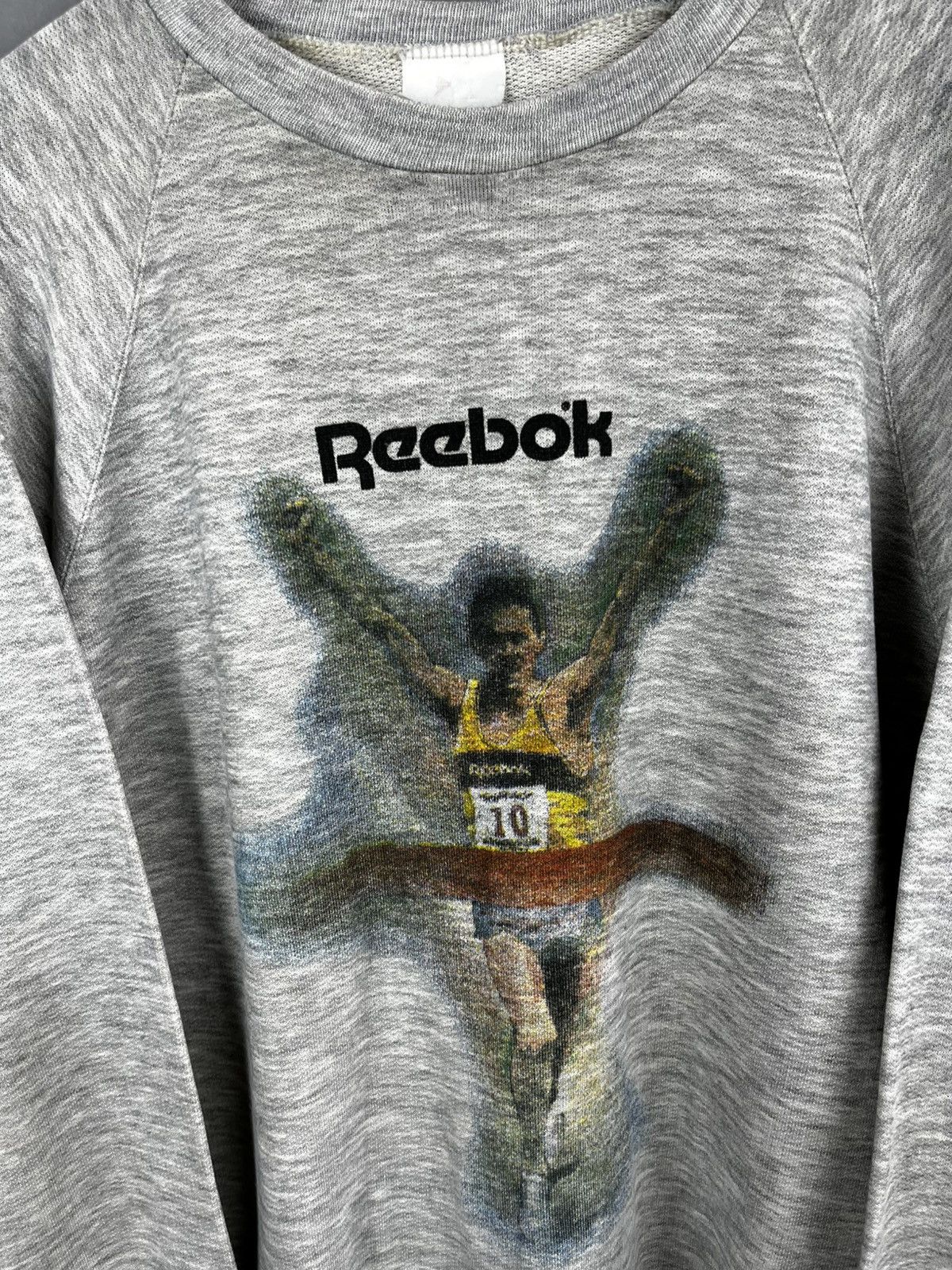 Reebok Vintage 80s Cotton Mix Stone Reebok Sweatshirt - Large Size US L / EU 52-54 / 3 - 2 Thumbnail