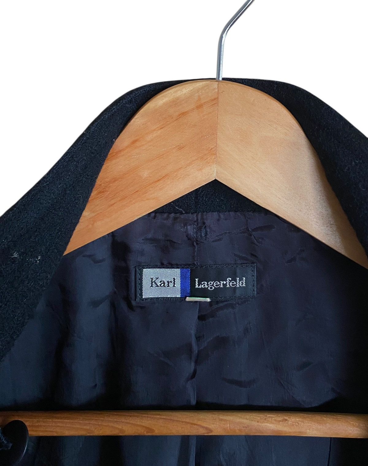Karl Lagerfeld Vintage Brand Karl Lagerfeld Wool Trench Coat 1990s Size US L / EU 52-54 / 3 - 7 Thumbnail