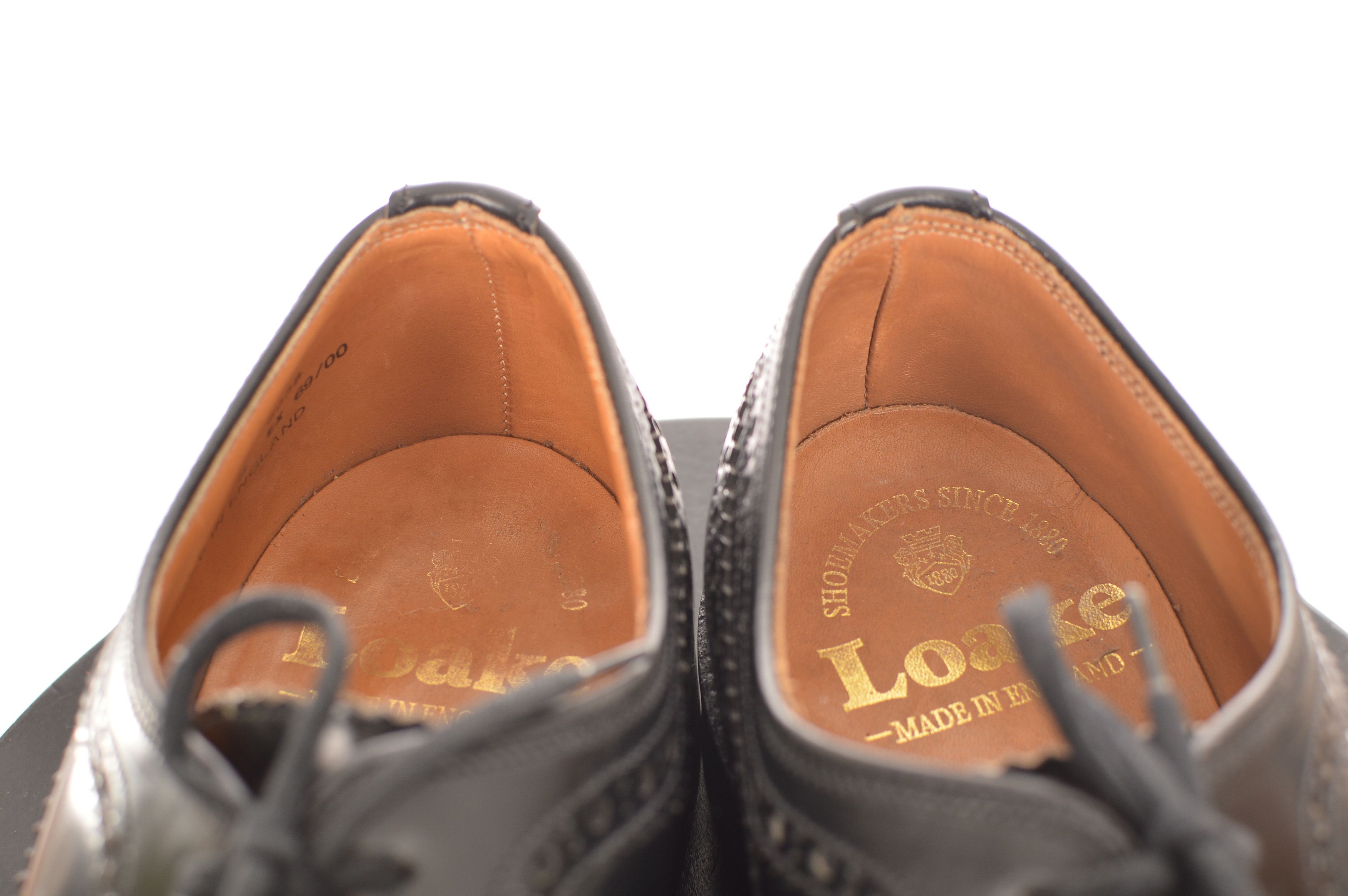 Loake DDP Loake 803B Black Leather Brogue Lace Up Shoes Size US 9 / EU 42 - 9 Thumbnail