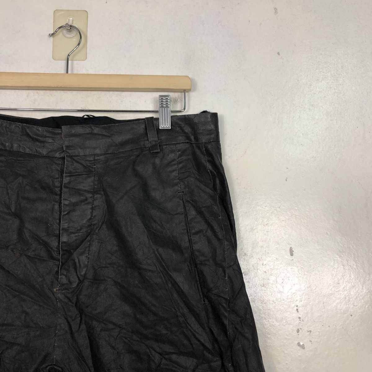Japanese Brand Masnada Made in Italy Wax Biker Pants Parachute Bondage Size US 32 / EU 48 - 8 Thumbnail