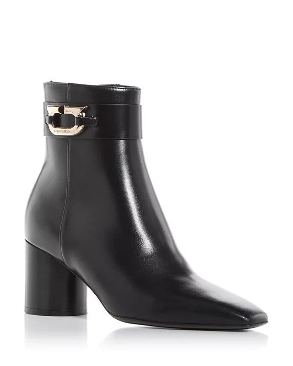 Salvatore Ferragamo o1s1rm0924 Block Heel Booties in Black Size US 9.5 / IT 39.5 - 3 Thumbnail