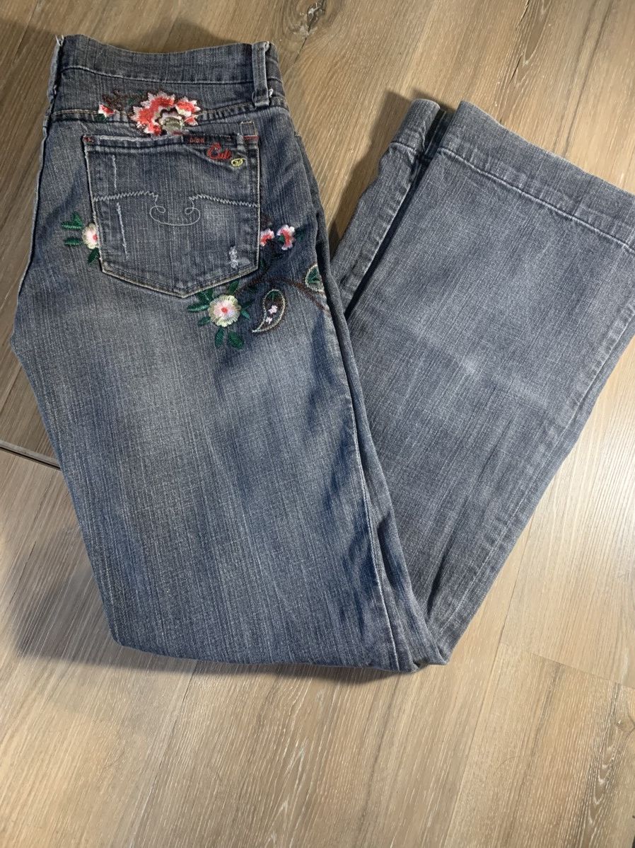 Vintage Low rise bell bottom Blue Cult jeans Size 30" / US 8 / IT 44 - 4 Thumbnail